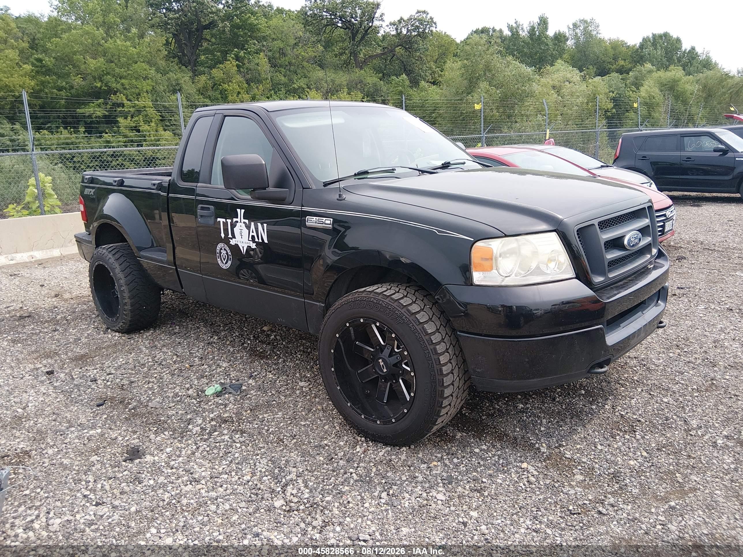 2005 Ford F-150 Stx/xlt Black vin: 1FTRF04W95KE61844
