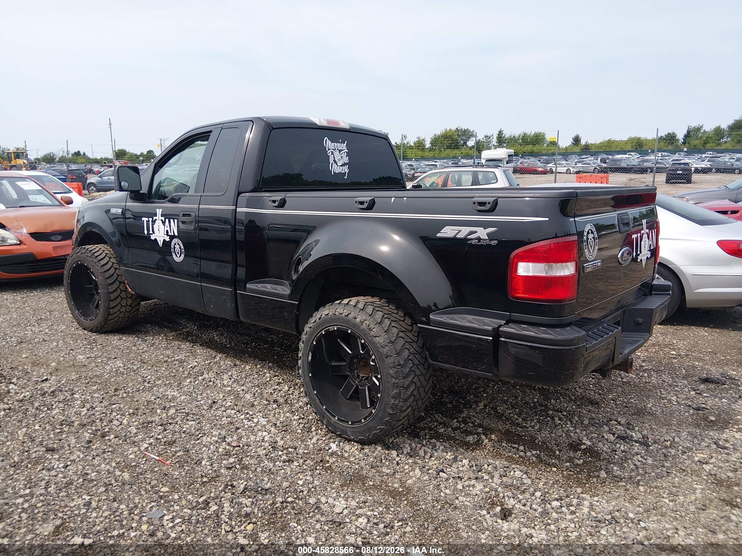 2005 Ford F-150 Stx/xlt Black vin: 1FTRF04W95KE61844