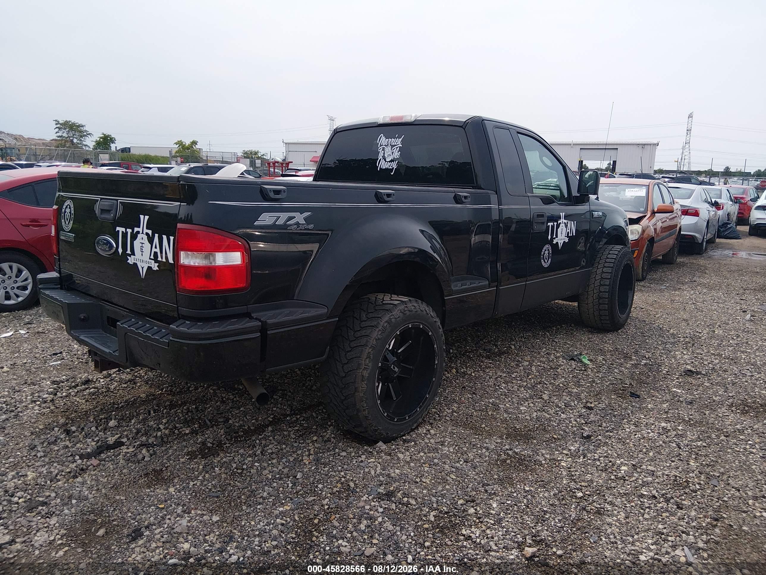 2005 Ford F-150 Stx/xlt Black vin: 1FTRF04W95KE61844