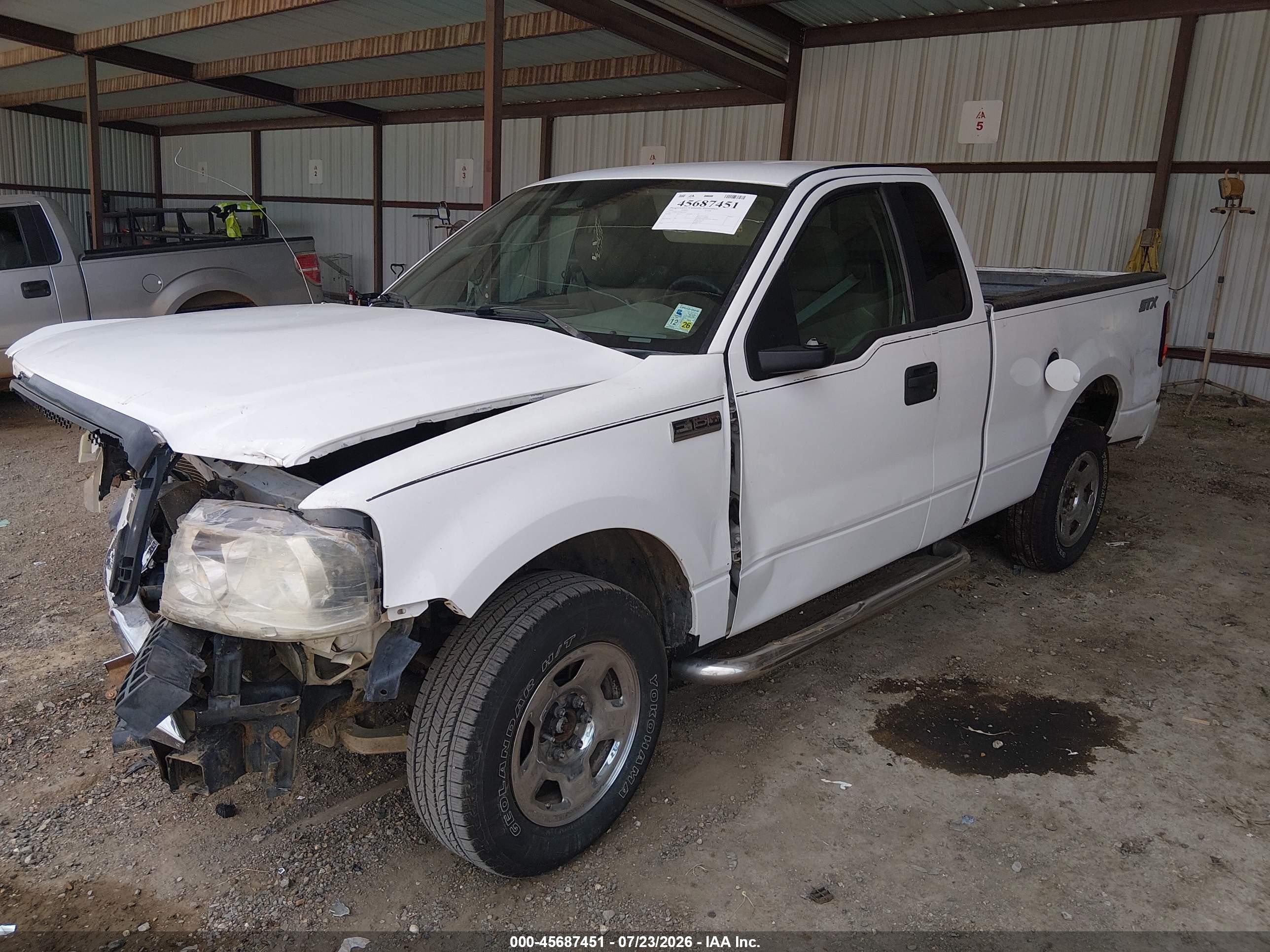 2005 Ford F-150 Stx/xl/xlt White vin: 1FTRF12205KF14615
