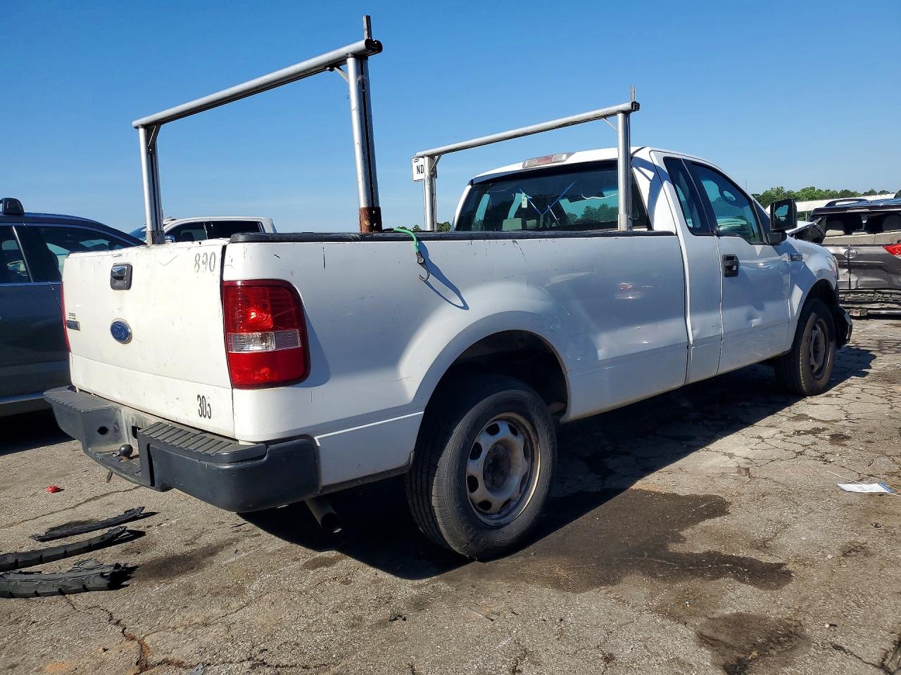 2005 Ford F150 White vin: 1FTRF12205NC09890