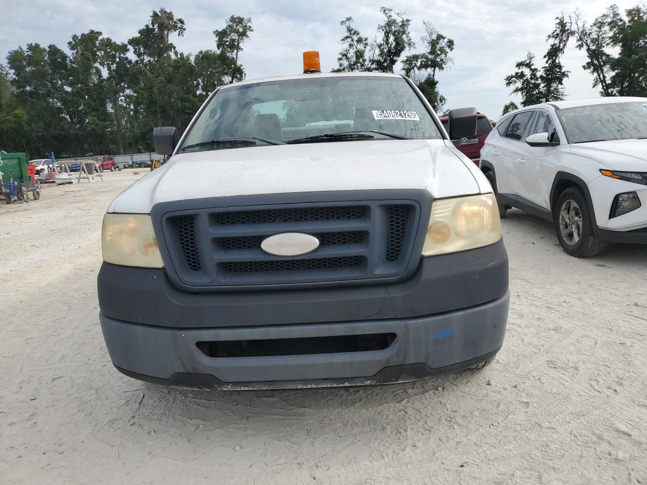 2008 Ford F150 White vin: 1FTRF12208KC88032 Damage: Left Head Lamp, Faded, Repair Required