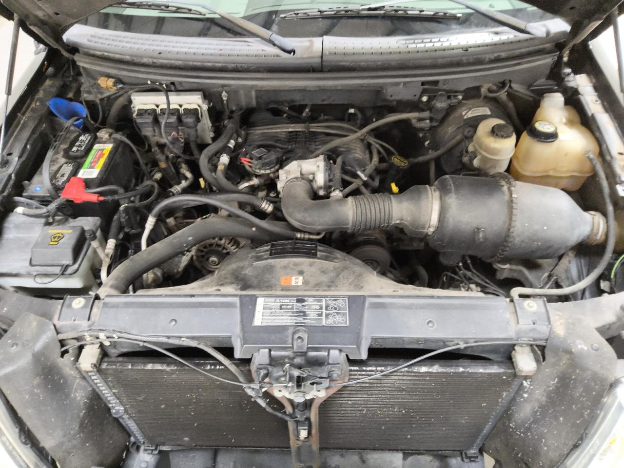 2008 Ford F150 Black vin: 1FTRF12208KD24074 Damage: Fluid Level Coolant, Low Fluid, Unacceptable