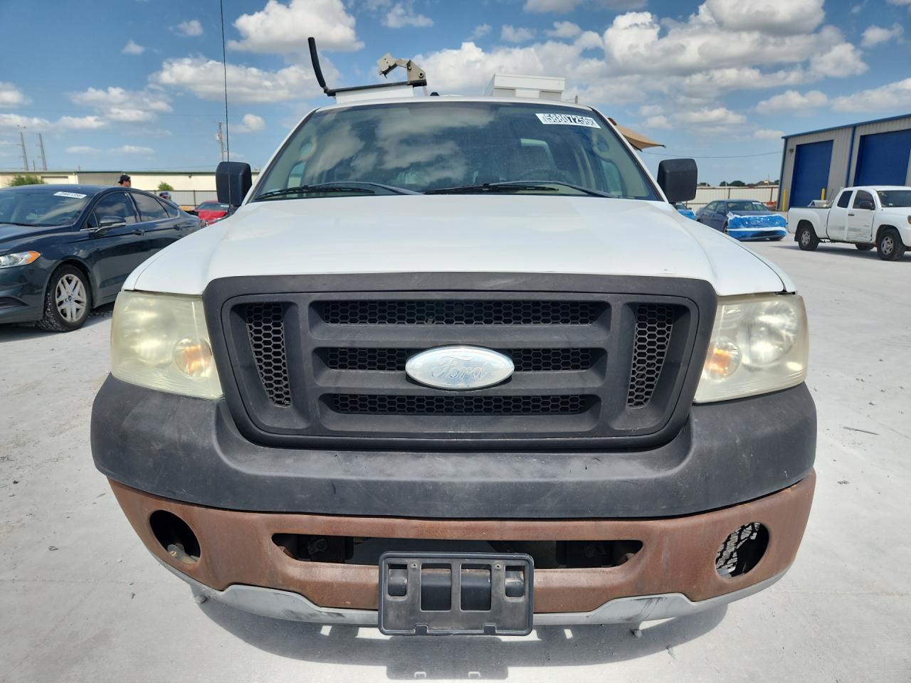 2008 Ford F150 White vin: 1FTRF12228KB69981 Damage: Left Head Lamp, Faded, Repair Required