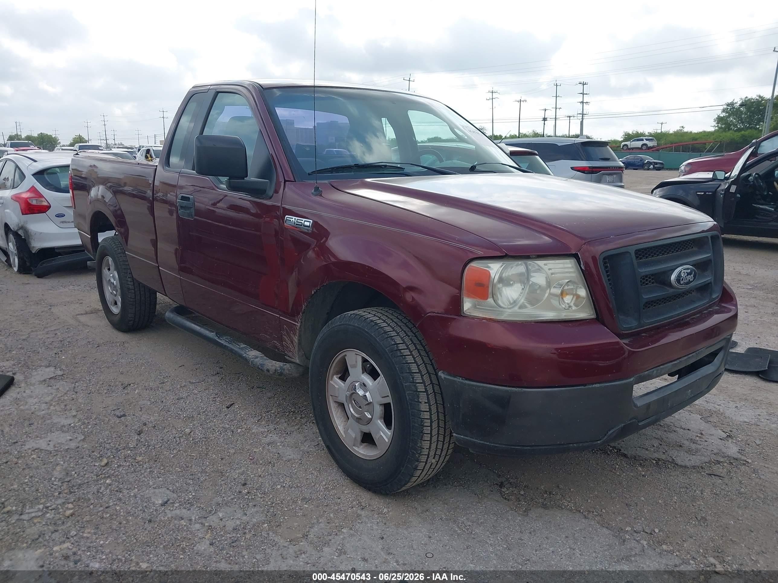 2006 Ford F-150 Stx/xl/xlt Burgundy vin: 1FTRF12236NB69547