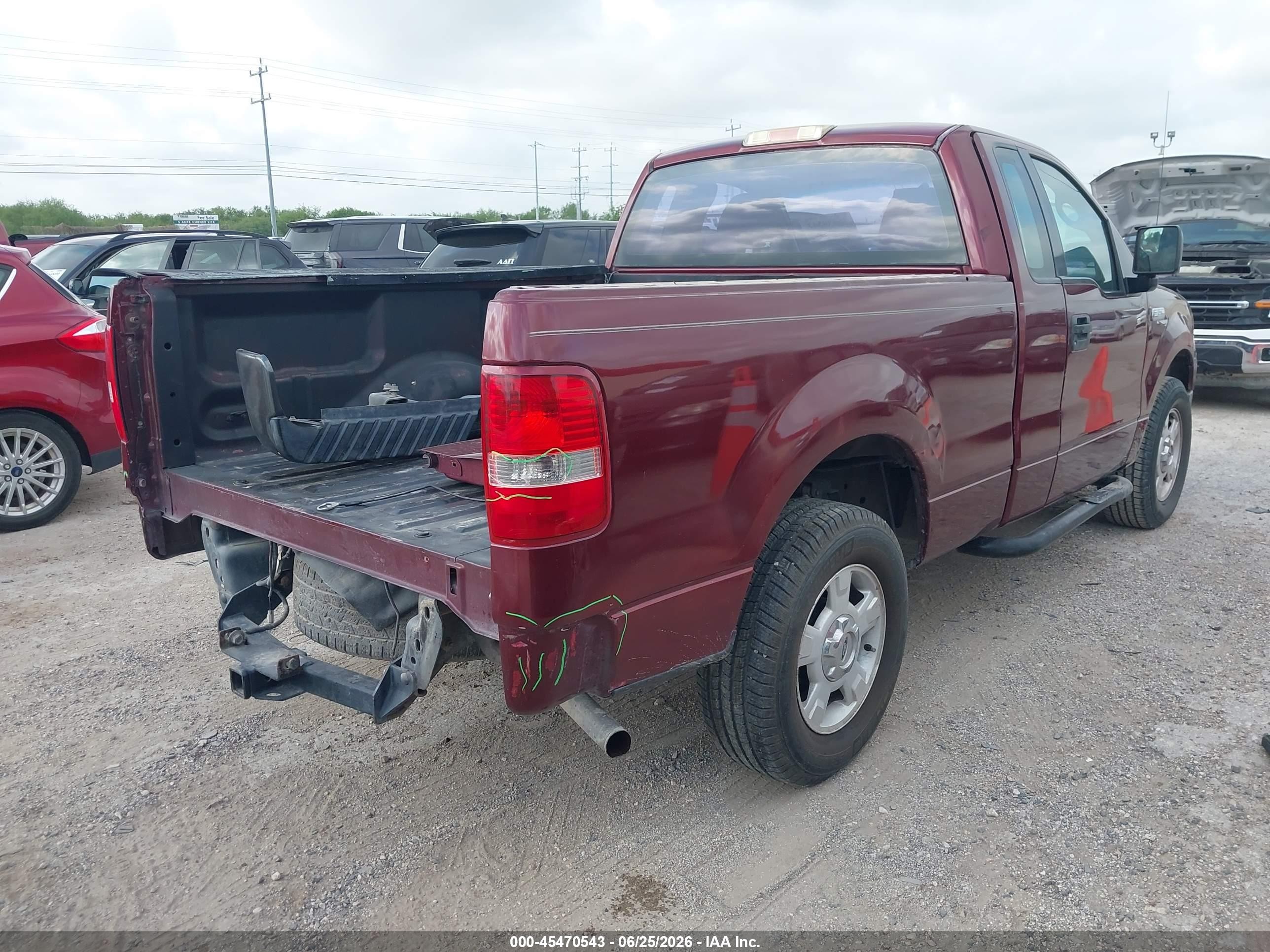 2006 Ford F-150 Stx/xl/xlt Burgundy vin: 1FTRF12236NB69547