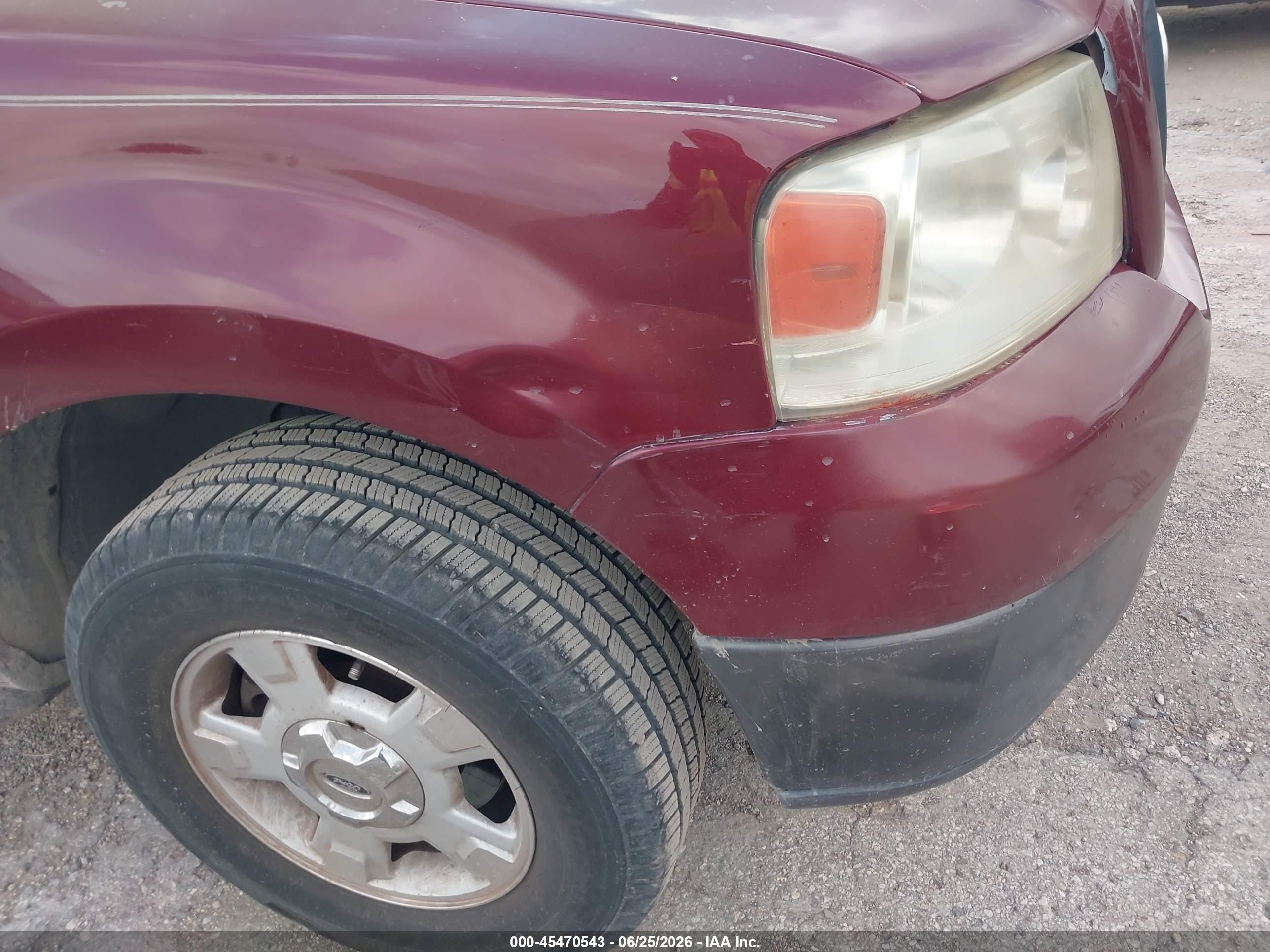 2006 Ford F-150 Stx/xl/xlt Burgundy vin: 1FTRF12236NB69547