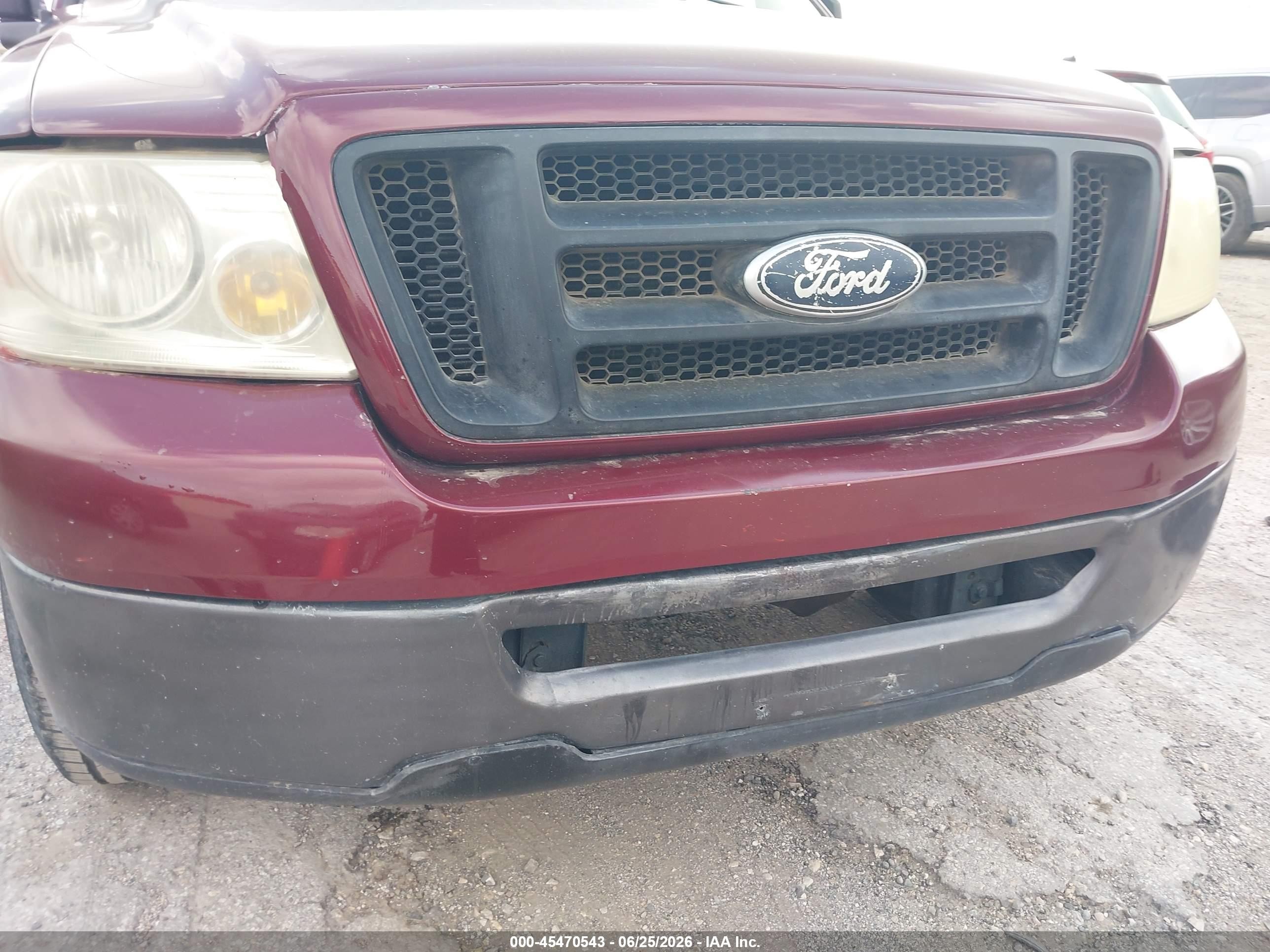 2006 Ford F-150 Stx/xl/xlt Burgundy vin: 1FTRF12236NB69547