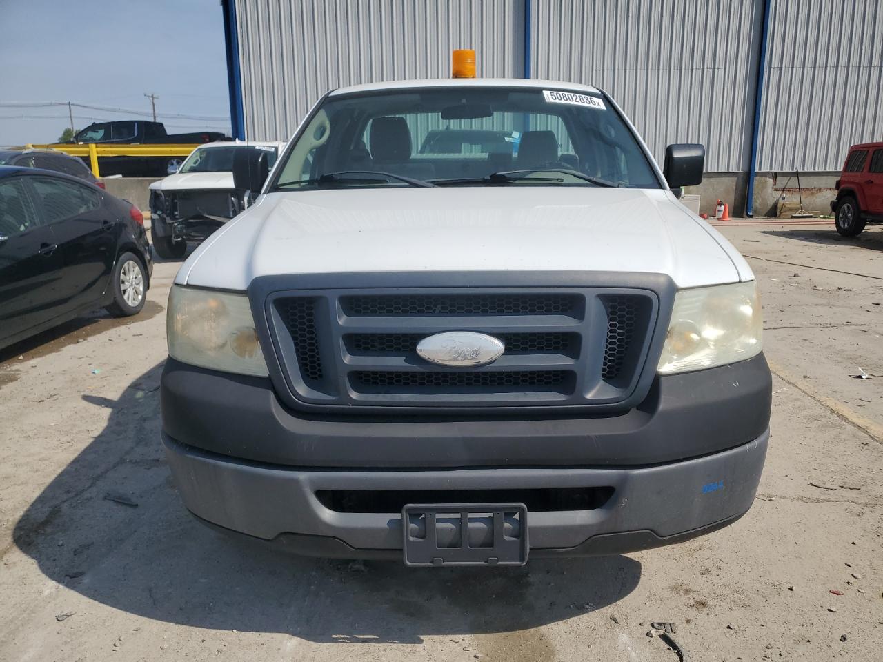 2008 Ford F150 White vin: 1FTRF12238KB62988 Damage: Left Head Lamp, Faded, Repair Required