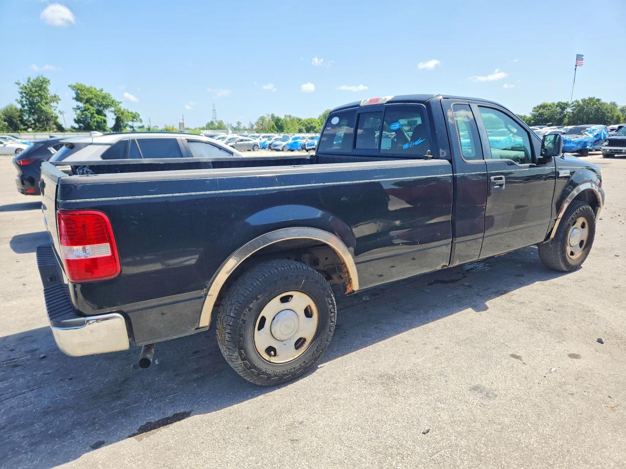 2007 Ford F150 Black vin: 1FTRF12247NA73492