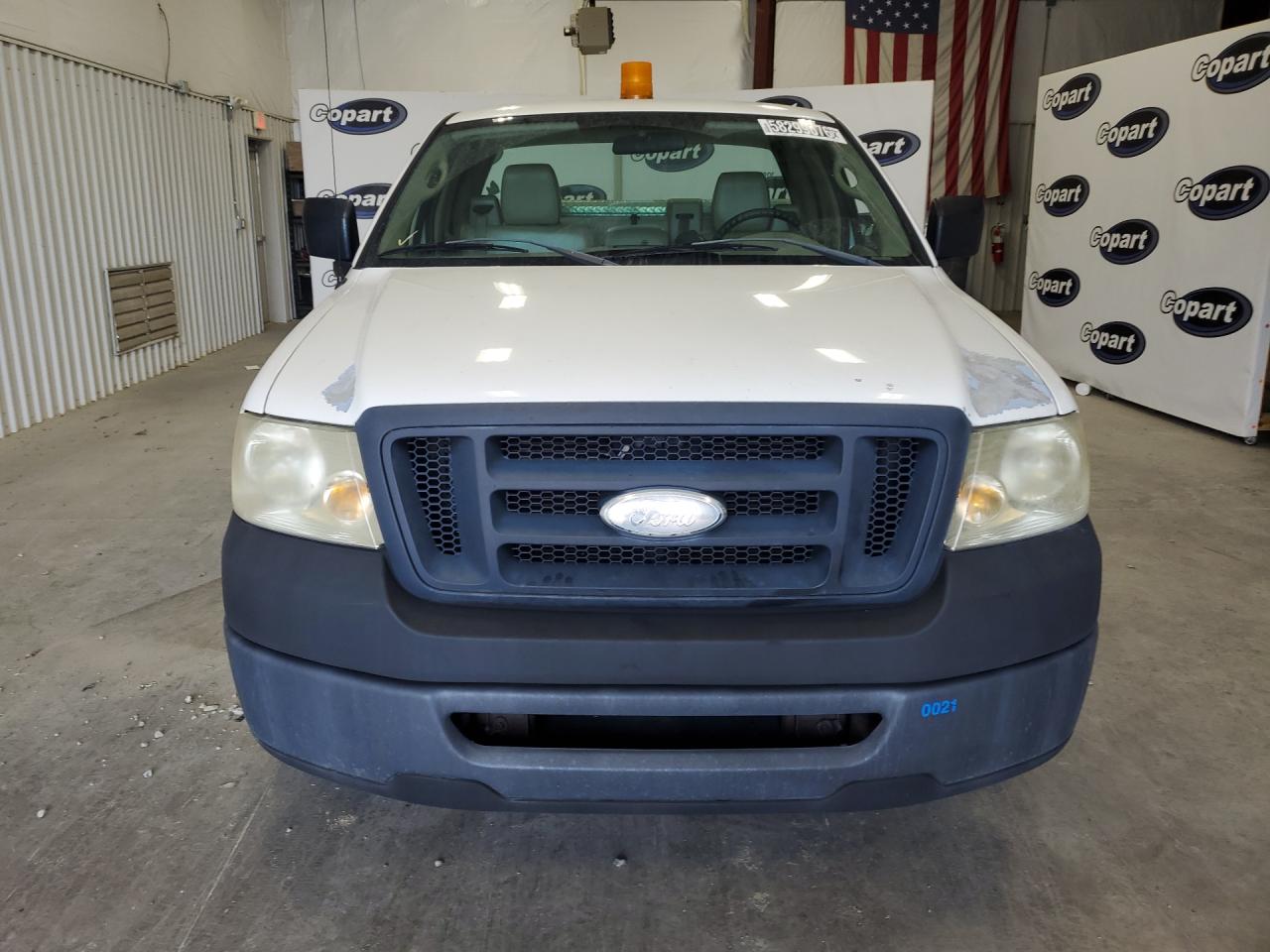 2008 Ford F150 White vin: 1FTRF12248KB62918 Damage: Hood, Peeling, > 12 Inches
