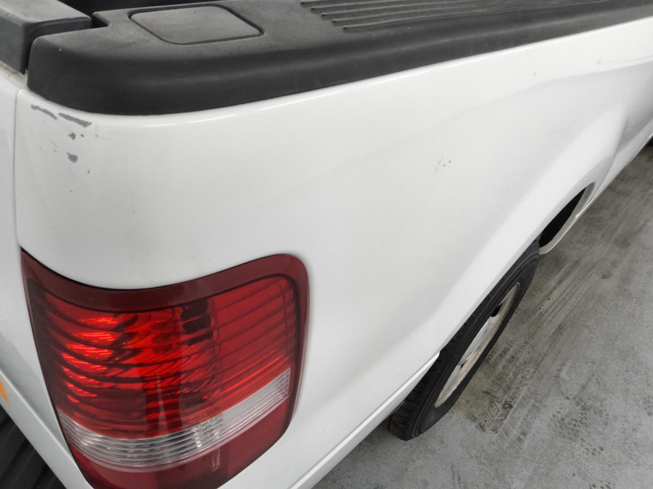 2008 Ford F150 White vin: 1FTRF12248KB70100 Damage: Right Bed Side, Heavy Scratch, 1 To 2 Inches