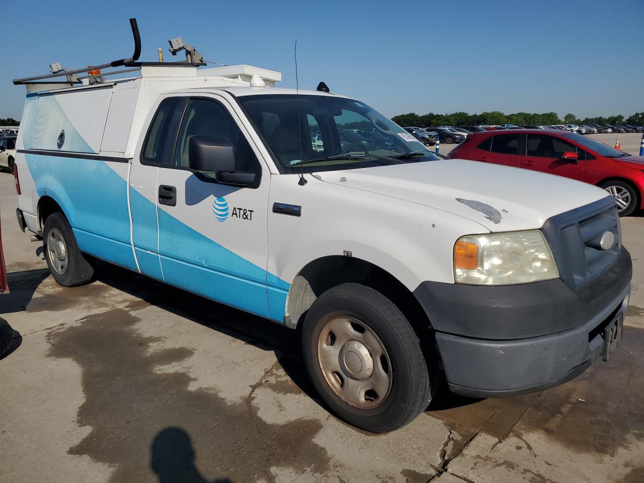 2008 Ford F150 White vin: 1FTRF12268KB70079 Damage: Hood, Peeling, > 12 Inches