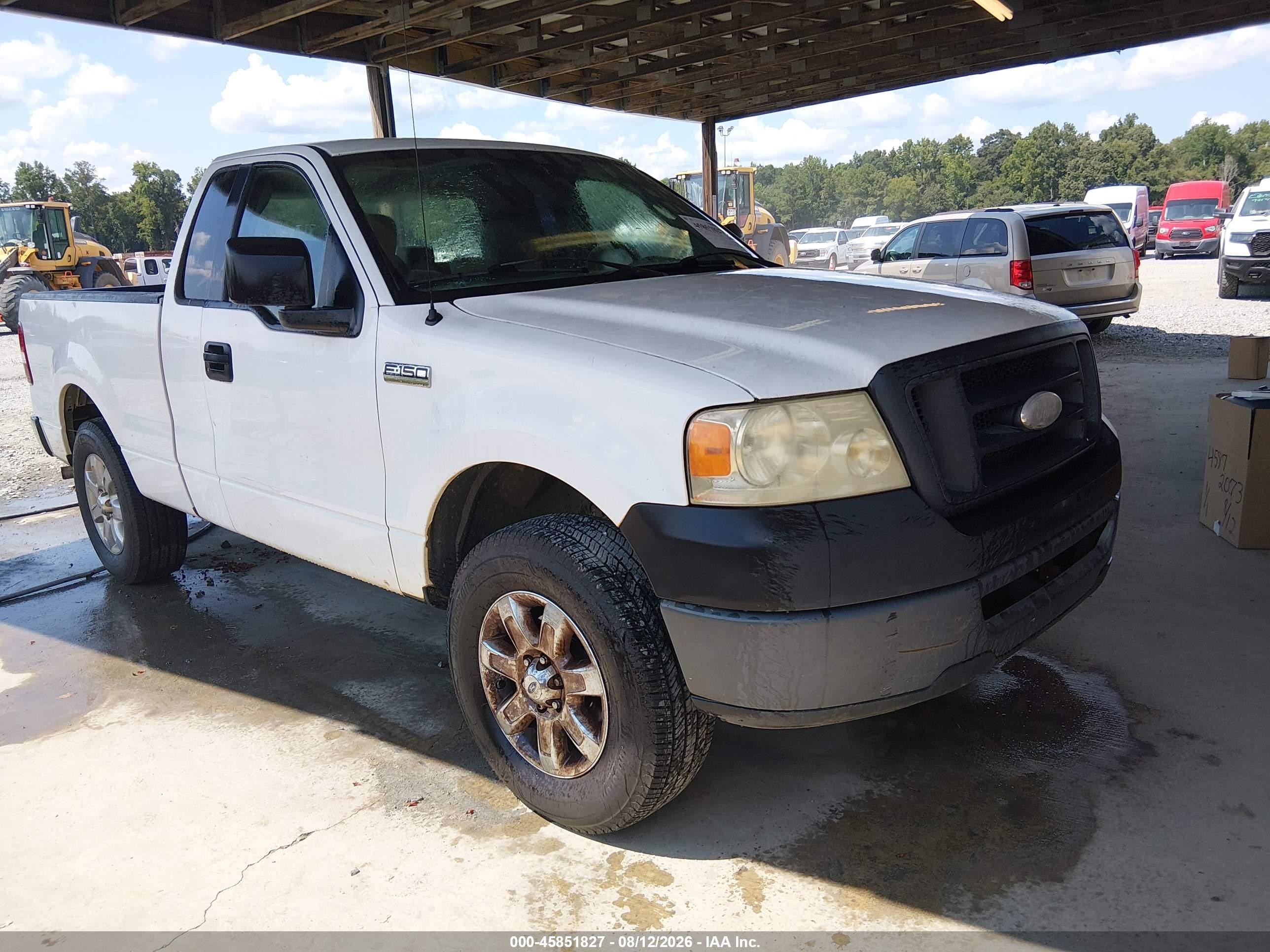 2008 Ford F-150 Xl White vin: 1FTRF12278KD25075