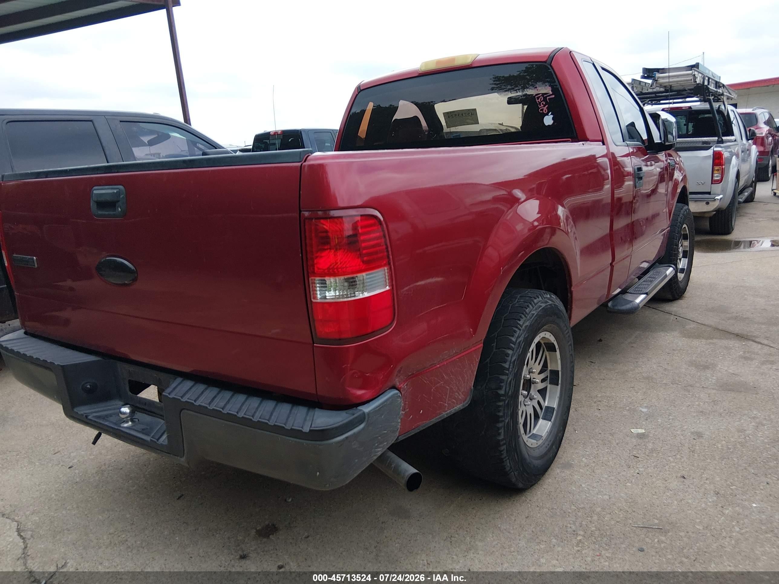 2007 Ford F-150 Stx/xl/xlt Maroon vin: 1FTRF12287NA44643