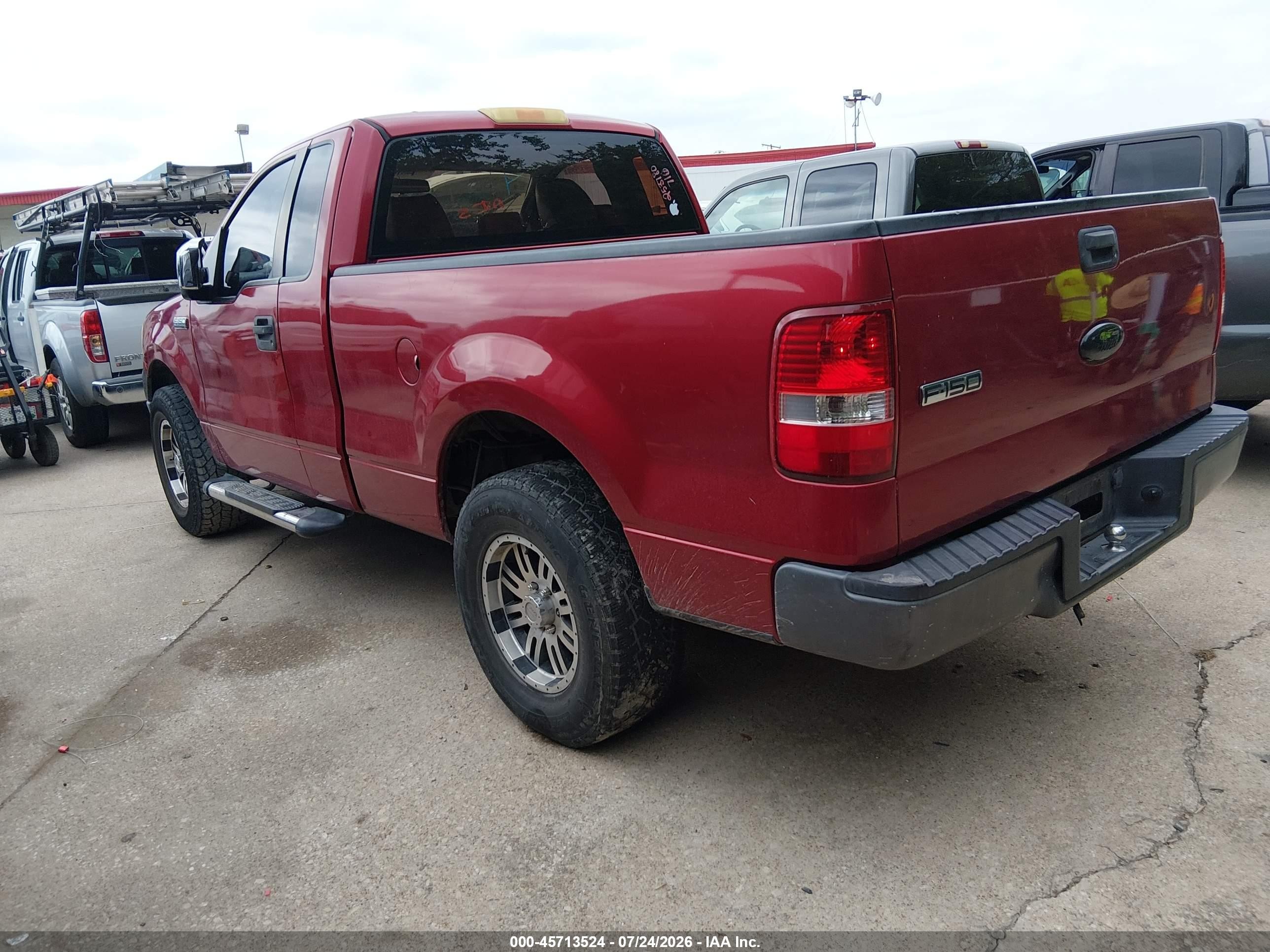2007 Ford F-150 Stx/xl/xlt Maroon vin: 1FTRF12287NA44643