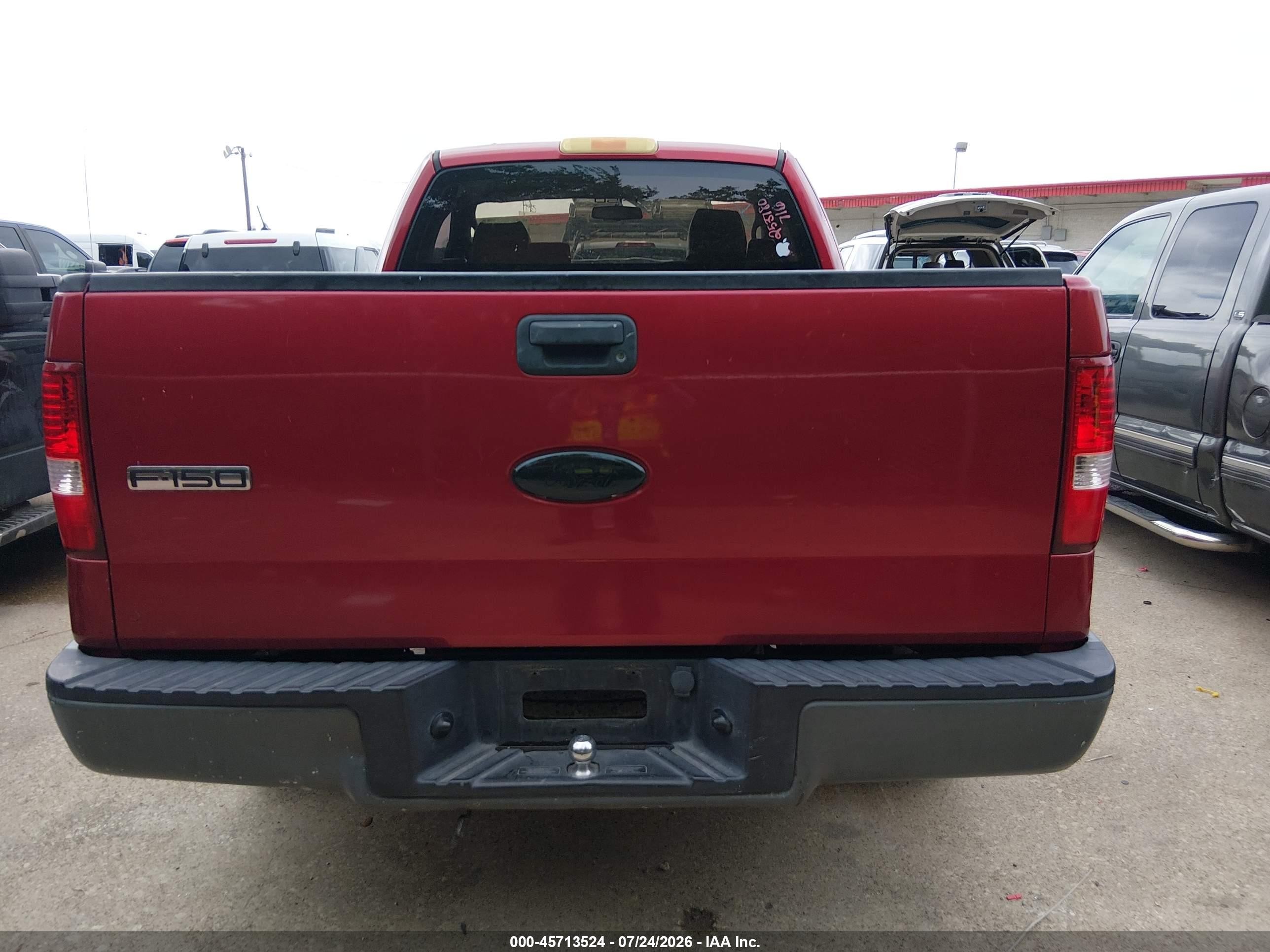 2007 Ford F-150 Stx/xl/xlt Maroon vin: 1FTRF12287NA44643