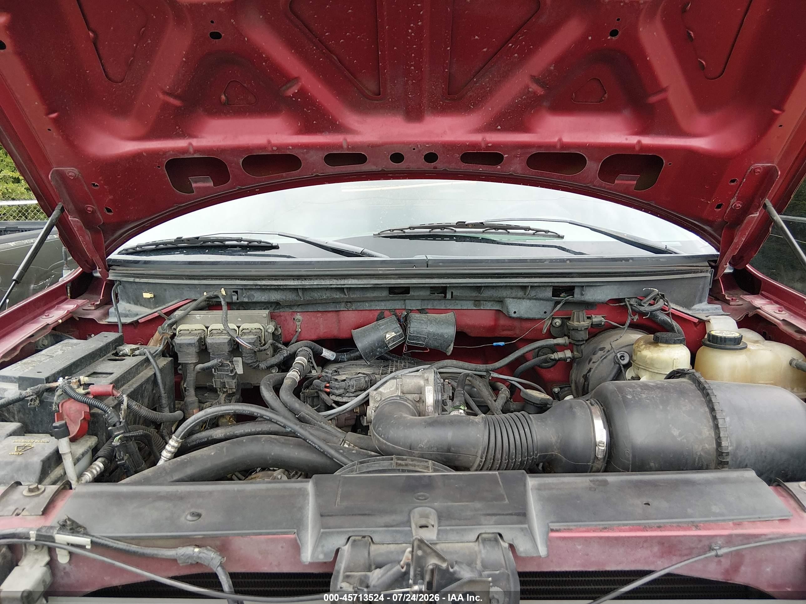 2007 Ford F-150 Stx/xl/xlt Maroon vin: 1FTRF12287NA44643