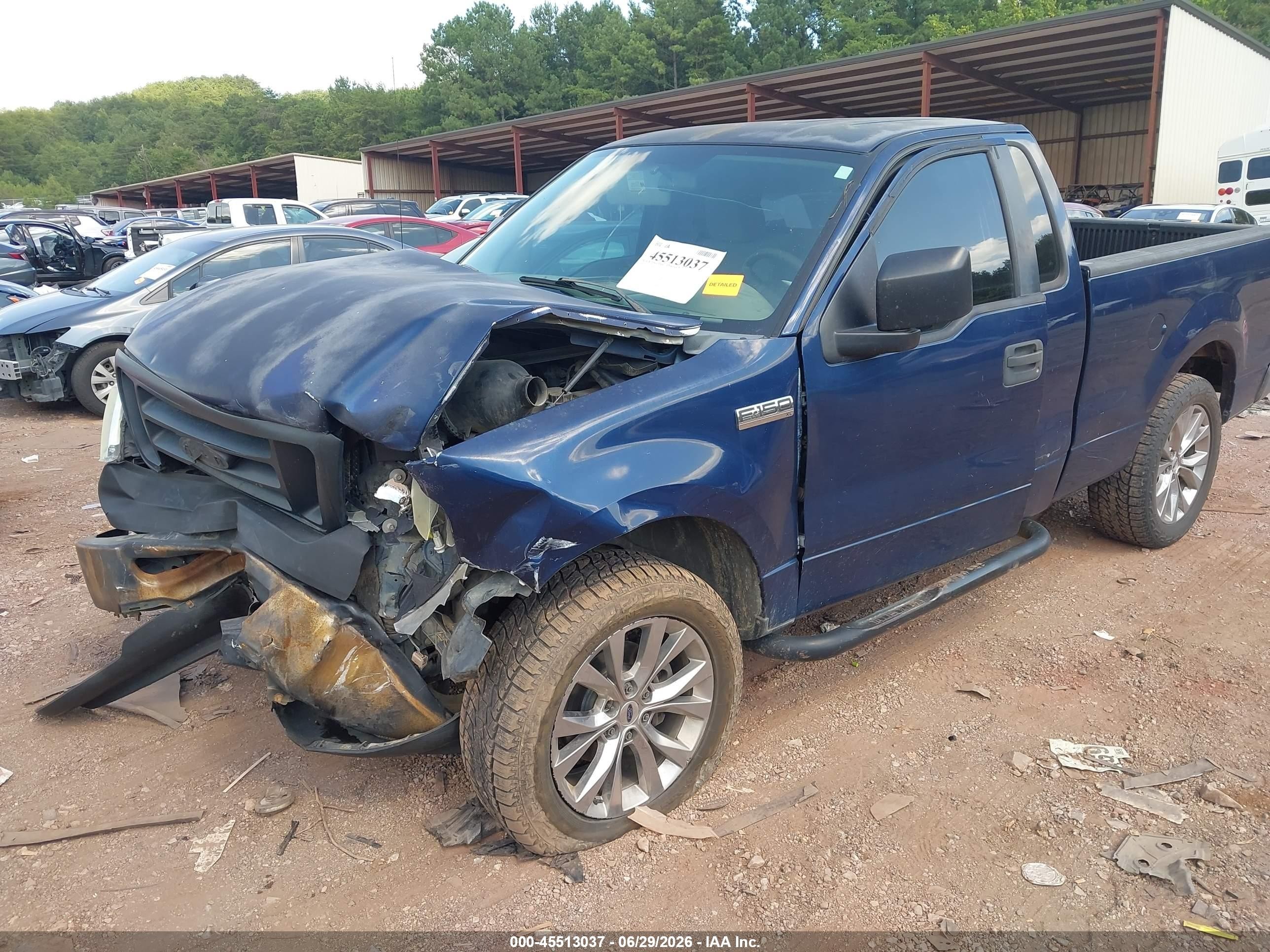 2007 Ford F-150 Stx/xl/xlt Blue vin: 1FTRF12297NA01476