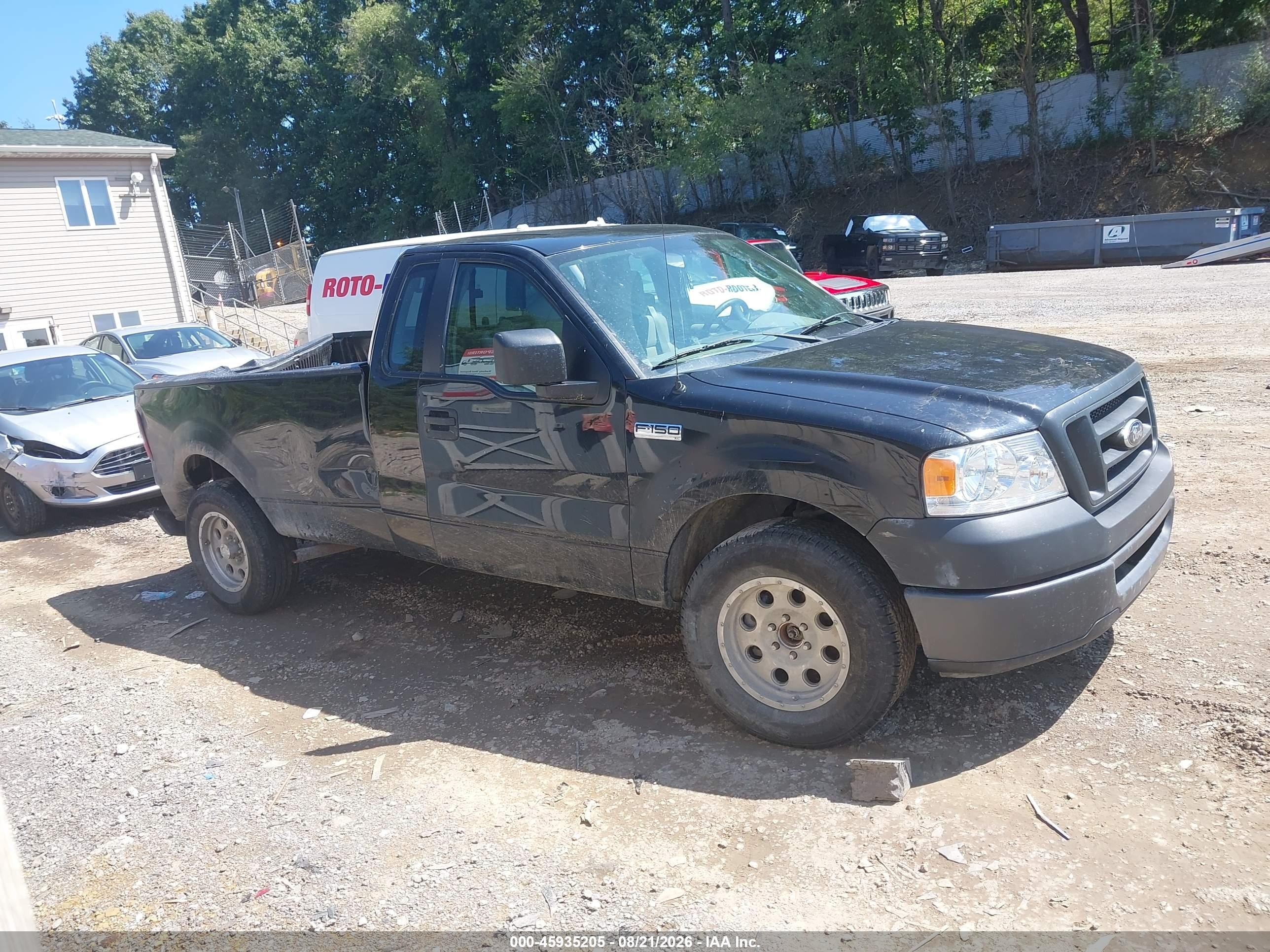2007 Ford F-150 Stx/xl/xlt Black vin: 1FTRF122X7KD63219
