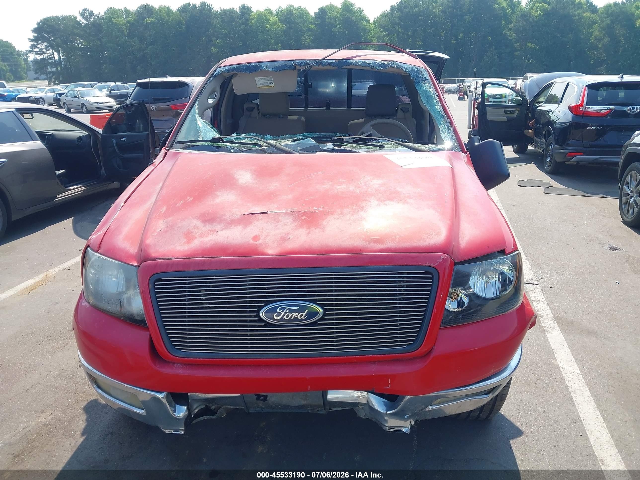2004 Ford F-150 Xl/xlt Красный vin: 1FTRF12514NC66320