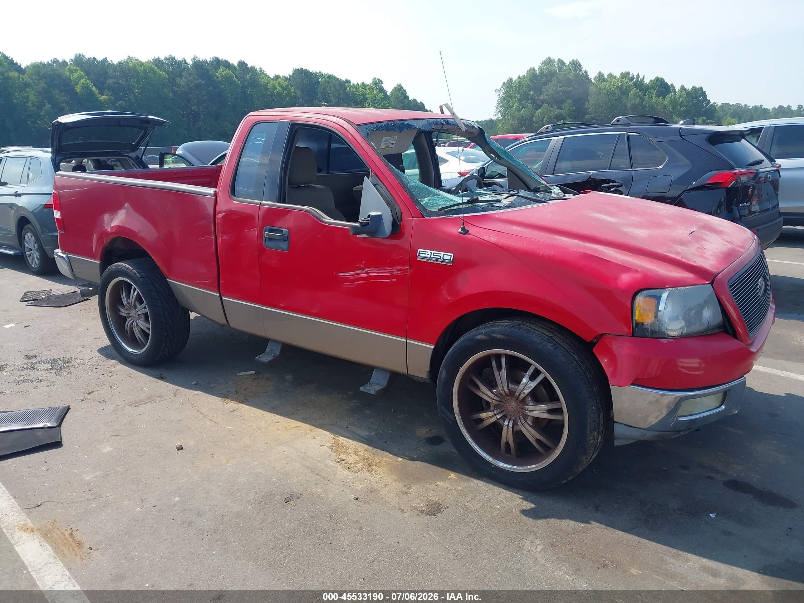 2004 Ford F-150 Xl/xlt Red vin: 1FTRF12514NC66320