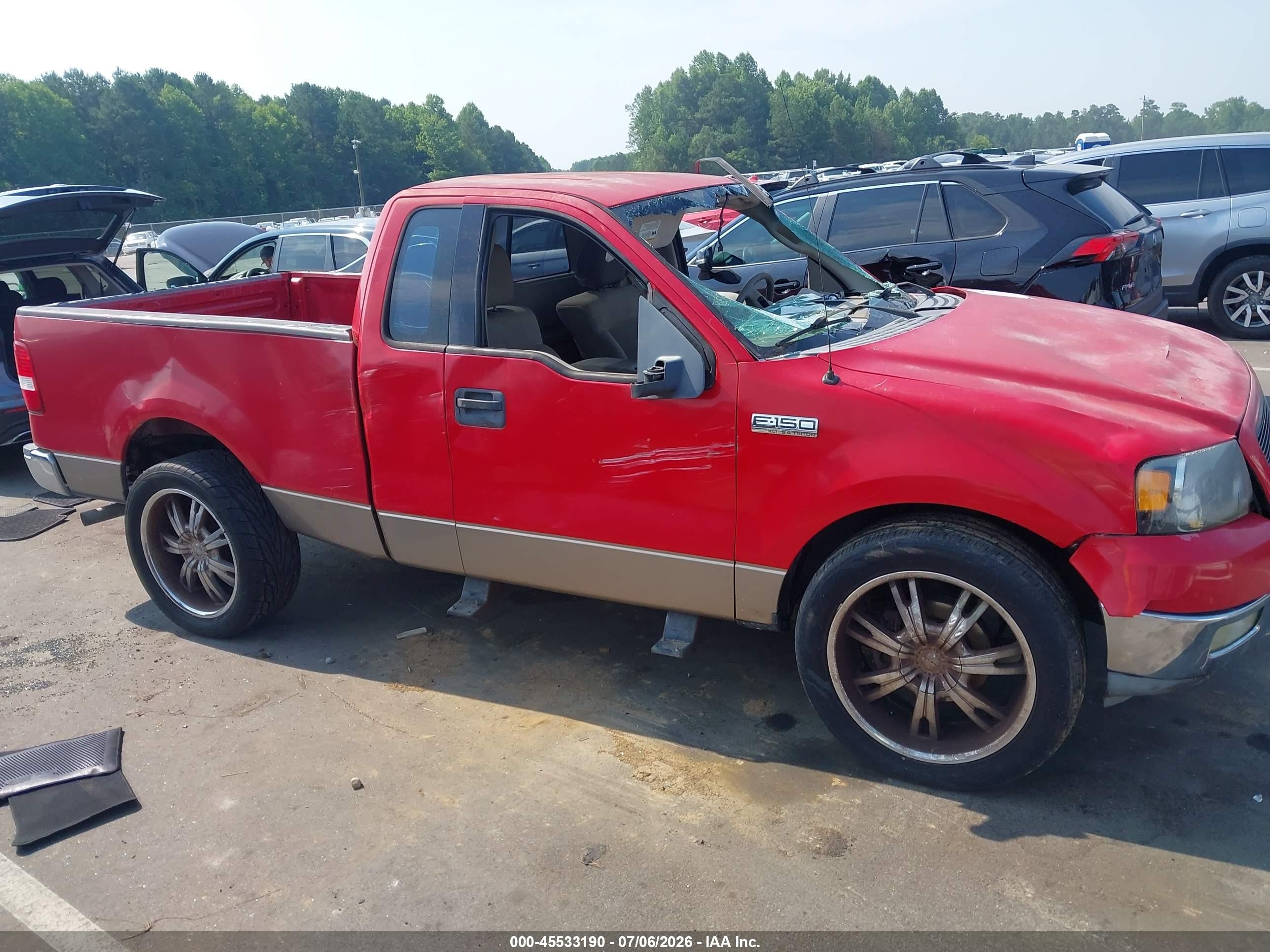 2004 Ford F-150 Xl/xlt Красный vin: 1FTRF12514NC66320