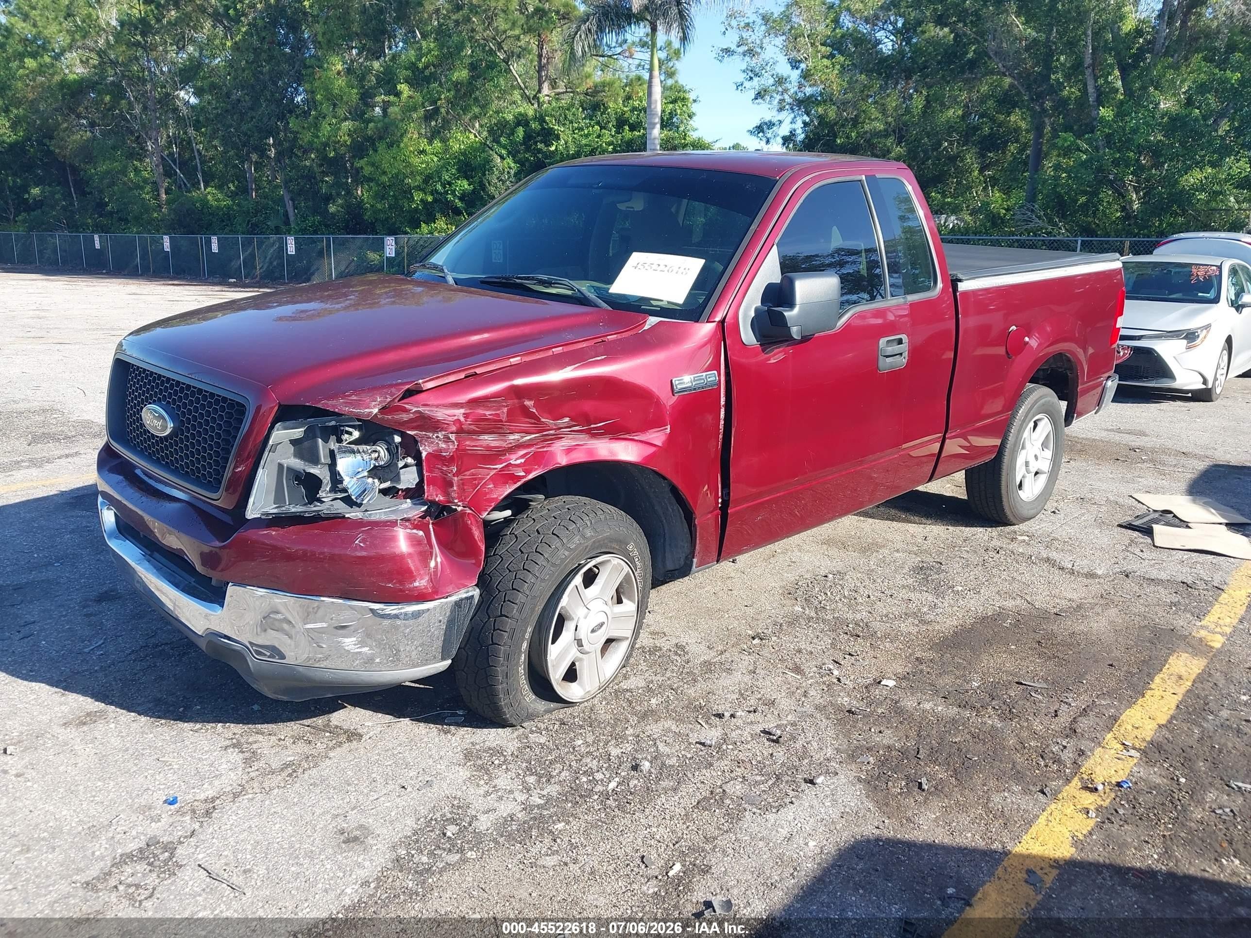 2004 Ford F-150 Xl/xlt Red vin: 1FTRF12554NC59807