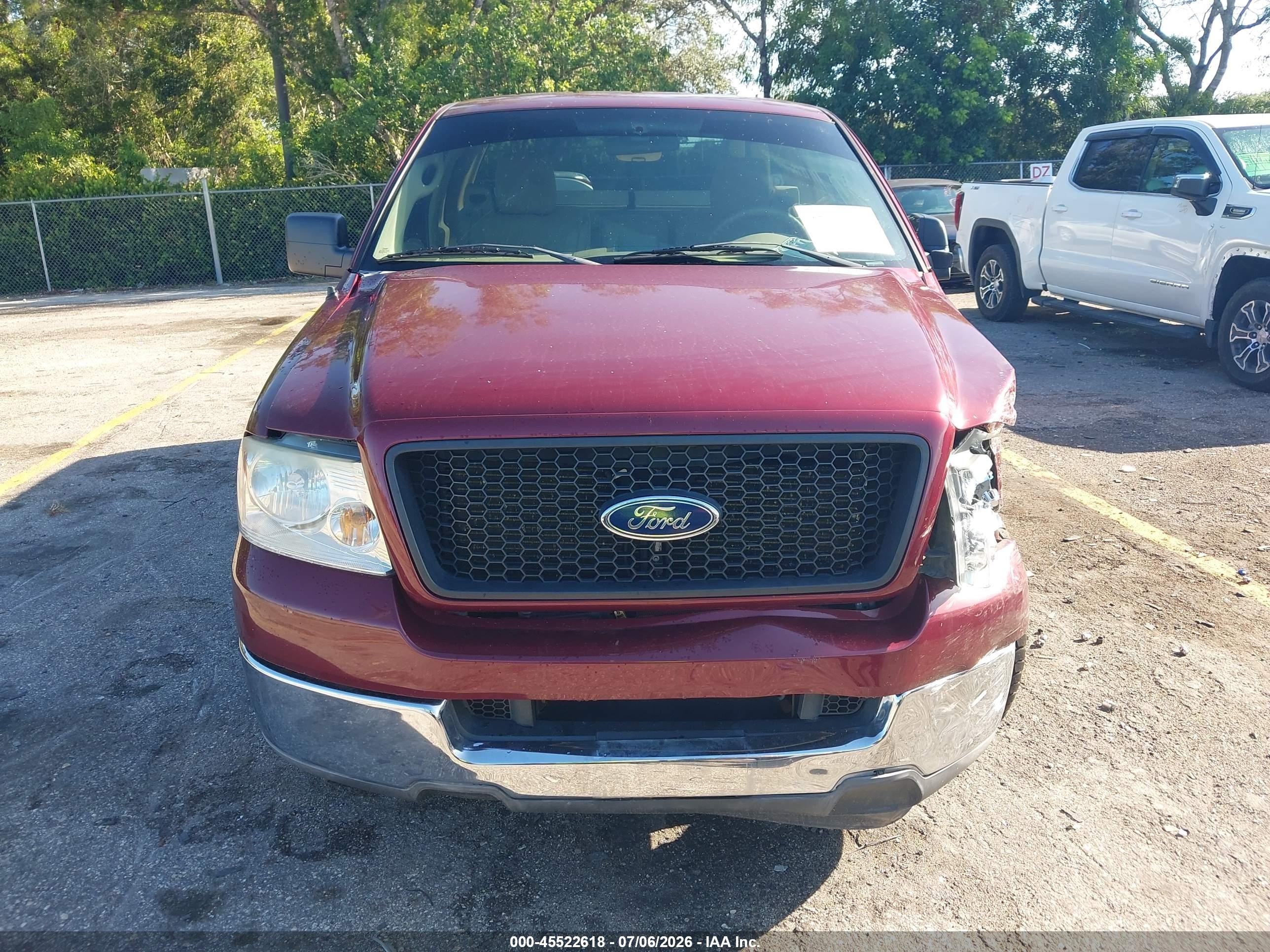2004 Ford F-150 Xl/xlt Red vin: 1FTRF12554NC59807