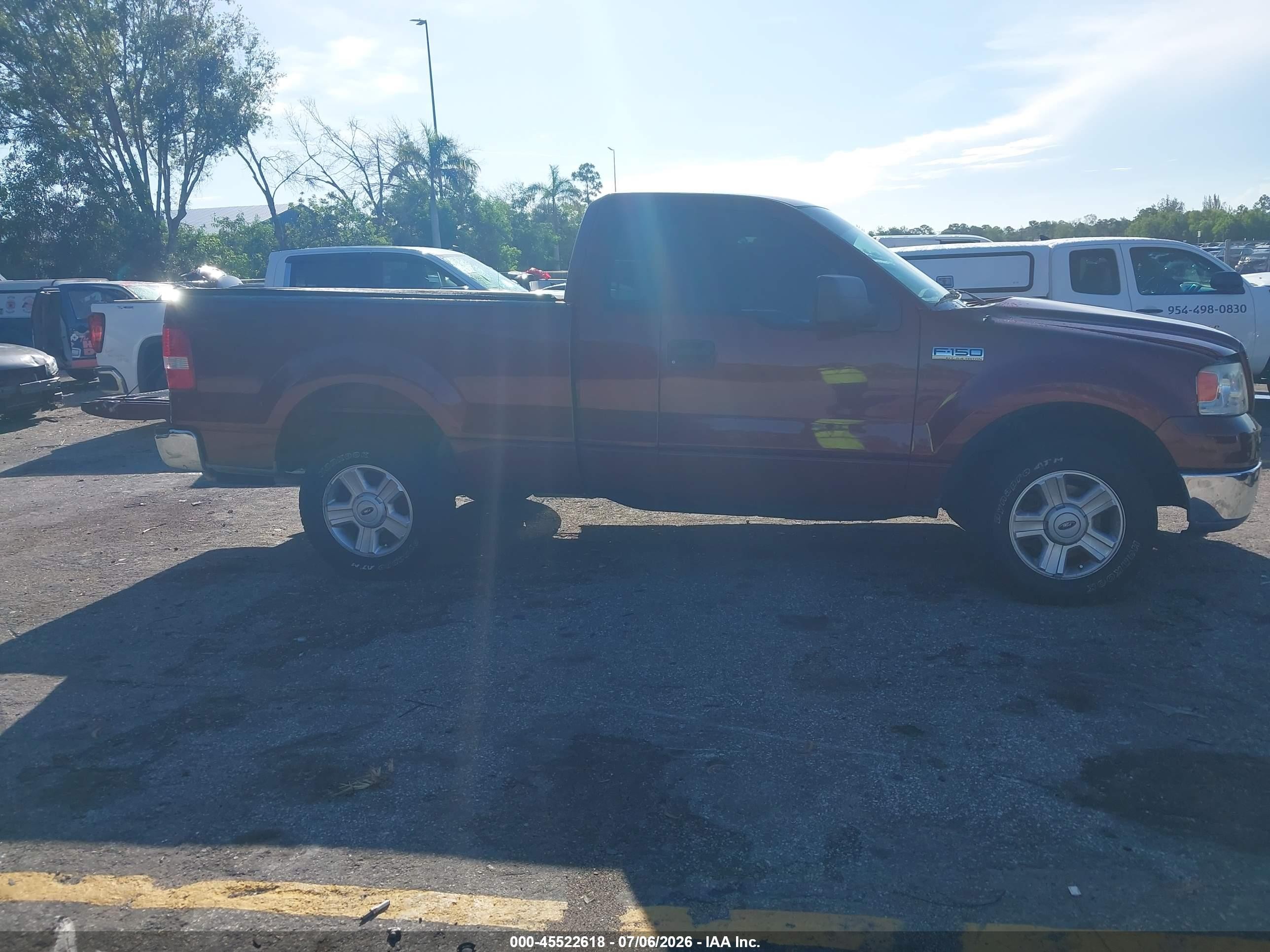2004 Ford F-150 Xl/xlt Red vin: 1FTRF12554NC59807