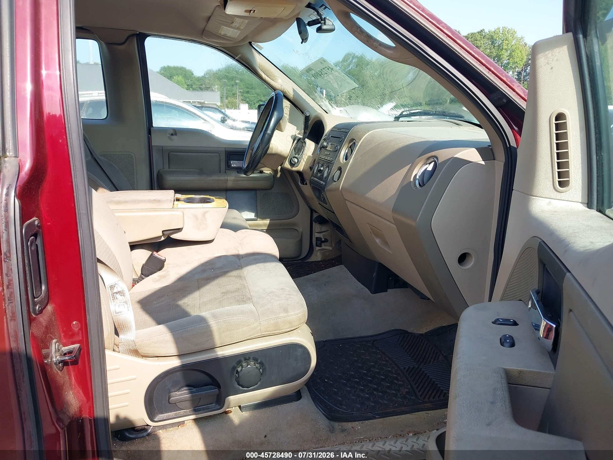 2004 Ford F-150 Xl/xlt Burgundy vin: 1FTRF12574NA90700