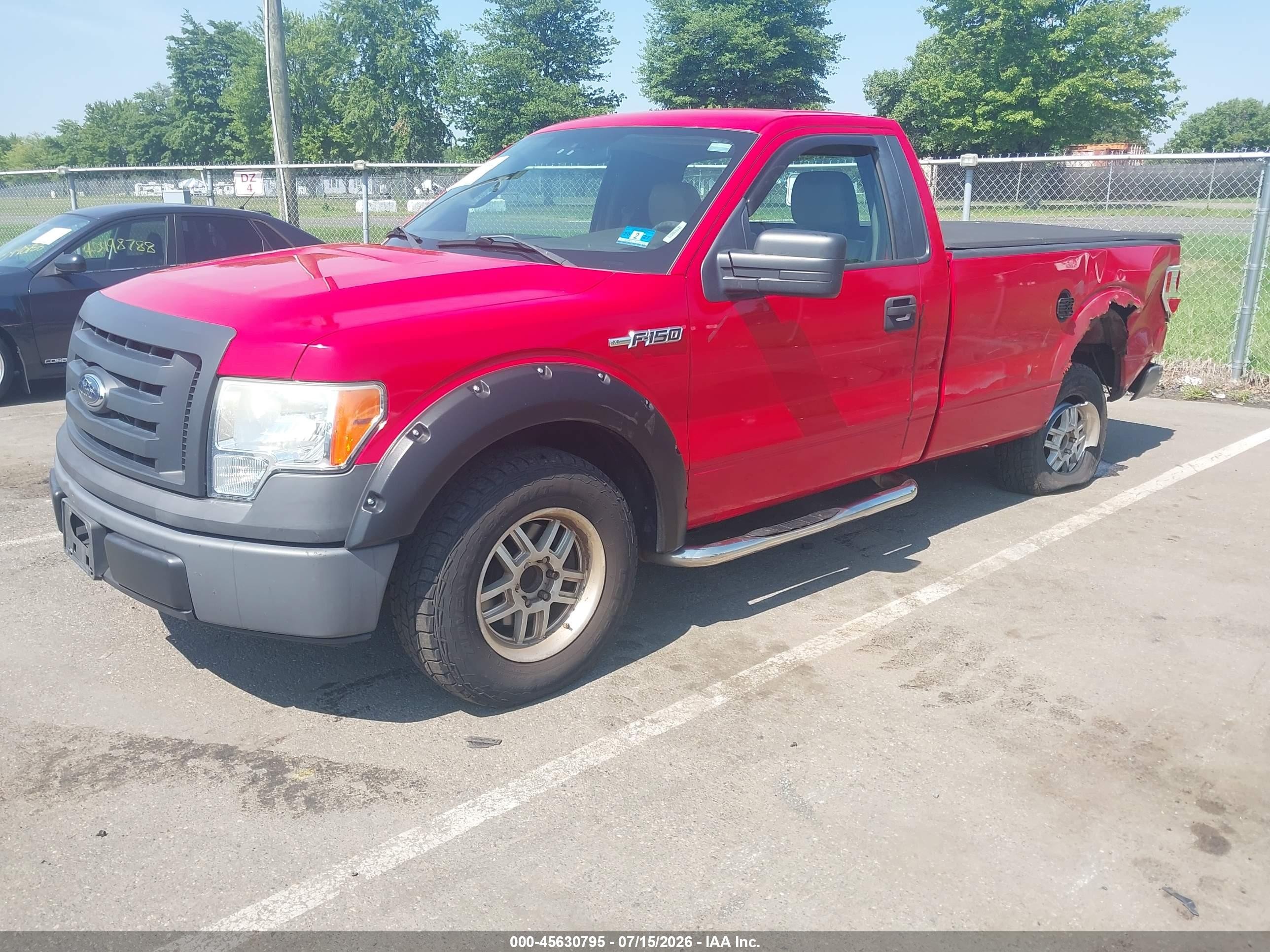 2009 Ford F-150 Xl/xl W/midbox Prep/xlt/xlt W/midbox Prep Red vin: 1FTRF12849KB42545