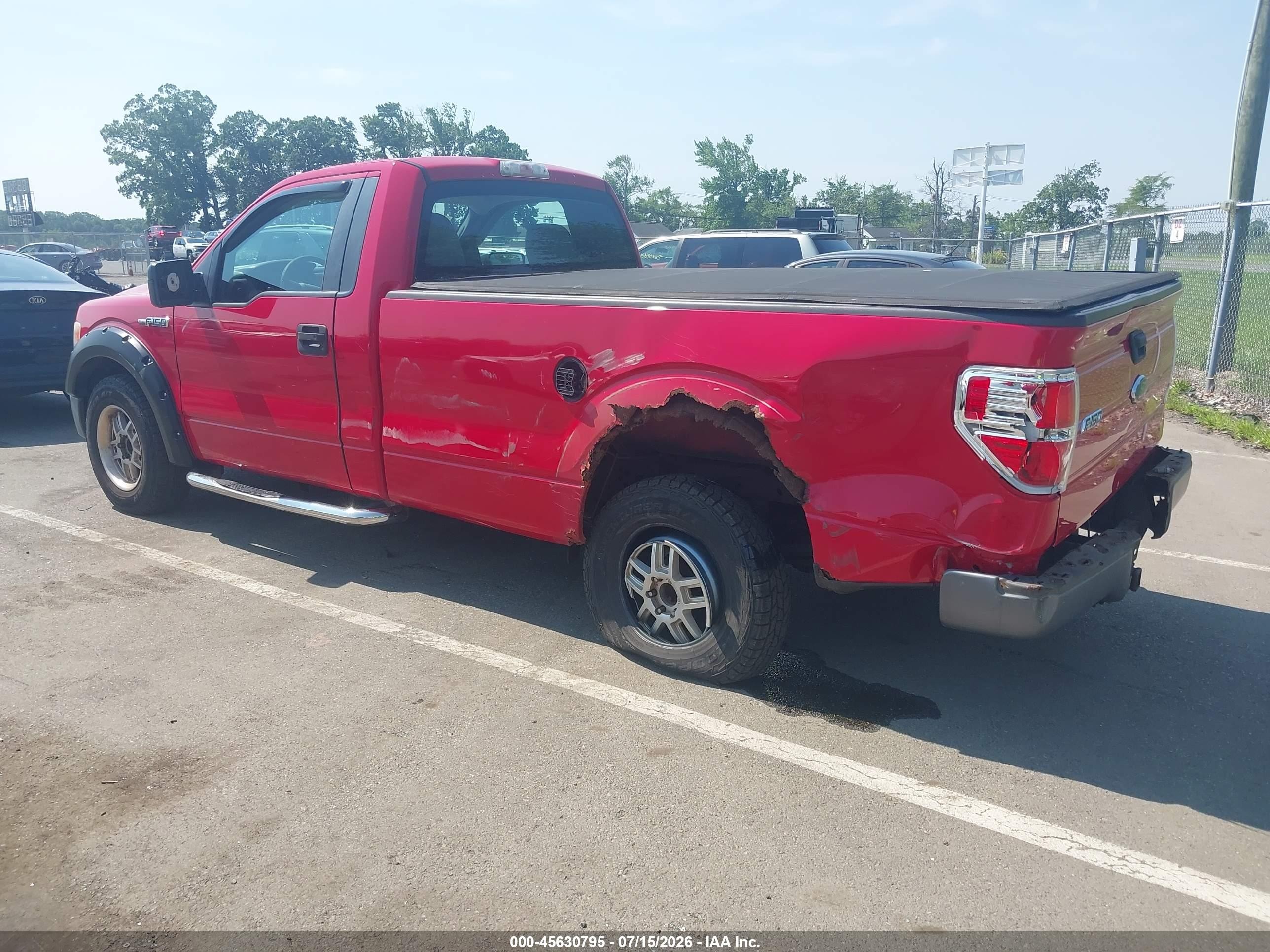 2009 Ford F-150 Xl/xl W/midbox Prep/xlt/xlt W/midbox Prep Red vin: 1FTRF12849KB42545