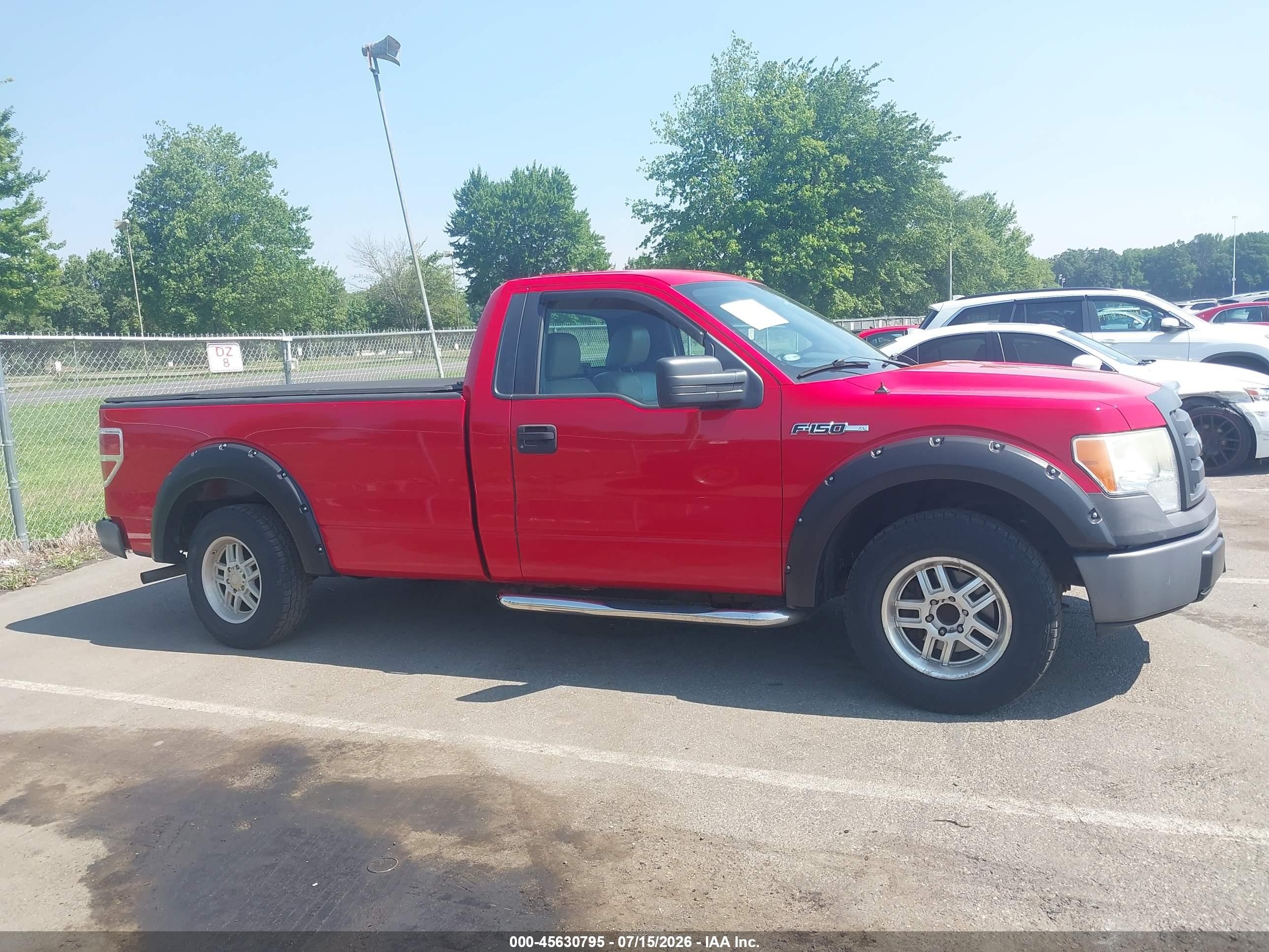 2009 Ford F-150 Xl/xl W/midbox Prep/xlt/xlt W/midbox Prep Red vin: 1FTRF12849KB42545