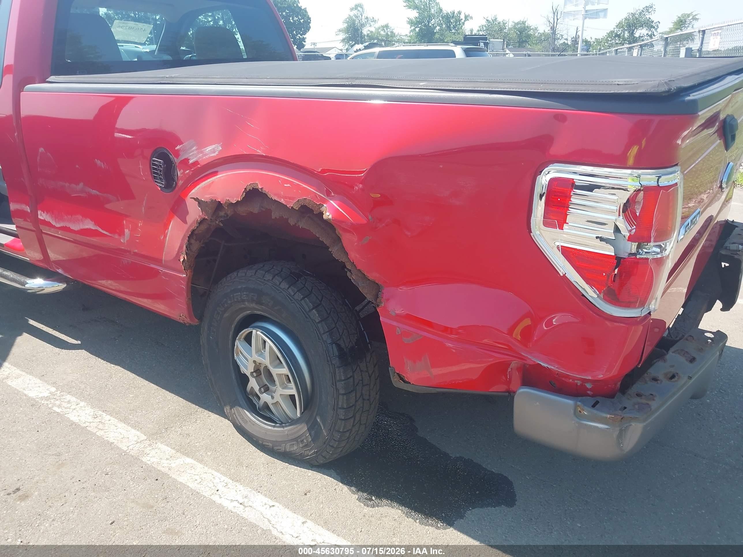 2009 Ford F-150 Xl/xl W/midbox Prep/xlt/xlt W/midbox Prep Red vin: 1FTRF12849KB42545
