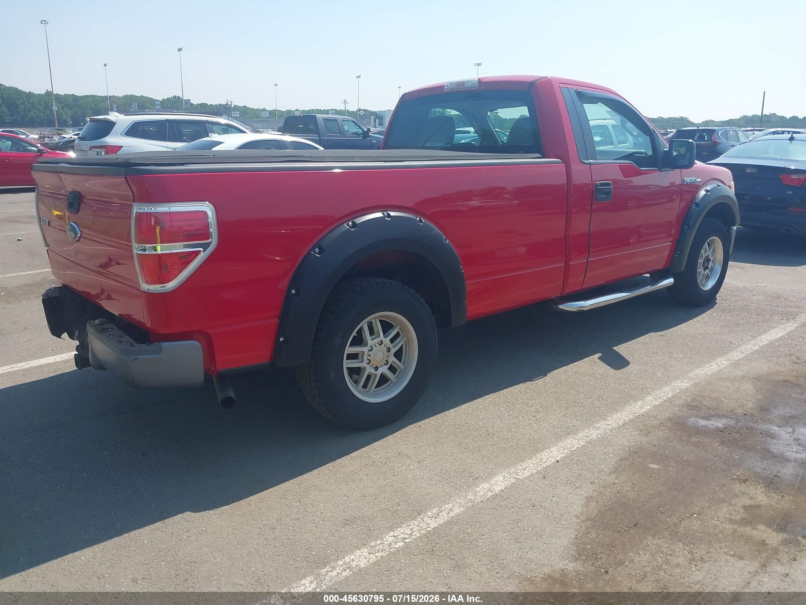 2009 Ford F-150 Xl/xl W/midbox Prep/xlt/xlt W/midbox Prep Red vin: 1FTRF12849KB42545