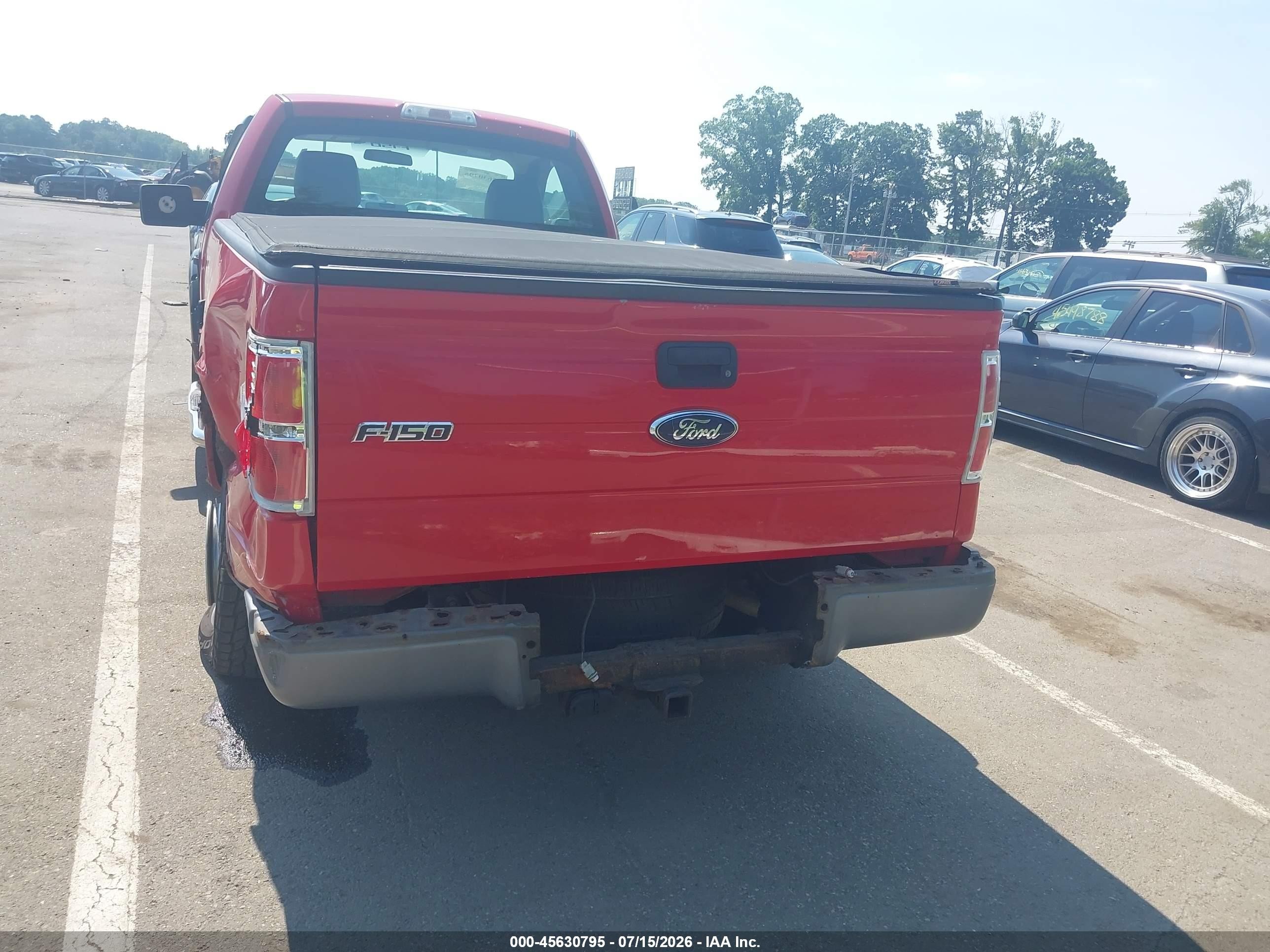 2009 Ford F-150 Xl/xl W/midbox Prep/xlt/xlt W/midbox Prep Red vin: 1FTRF12849KB42545