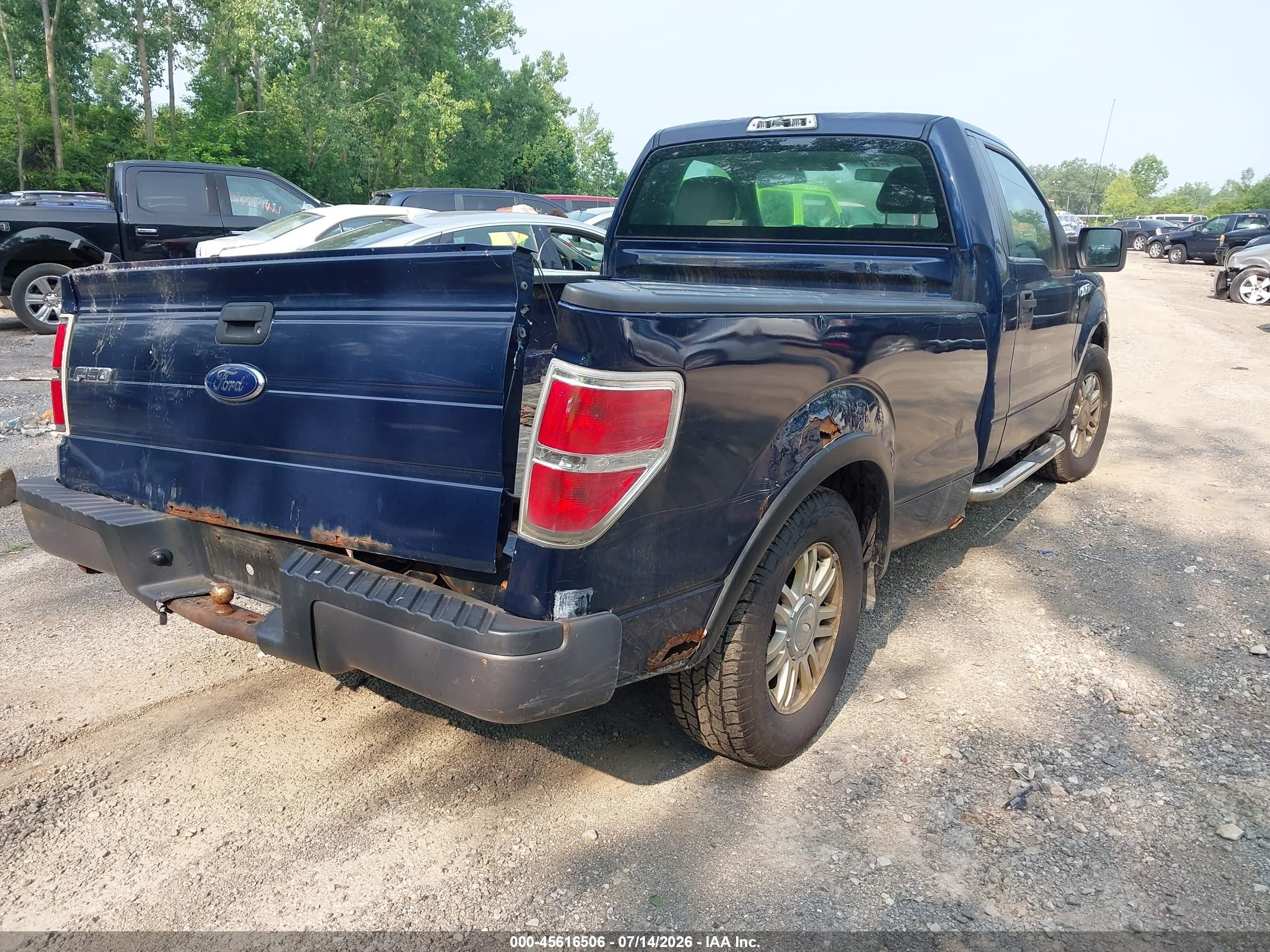 2009 Ford F-150 Xl/xl W/midbox Prep/xlt/xlt W/midbox Prep Blue vin: 1FTRF12879KA83720