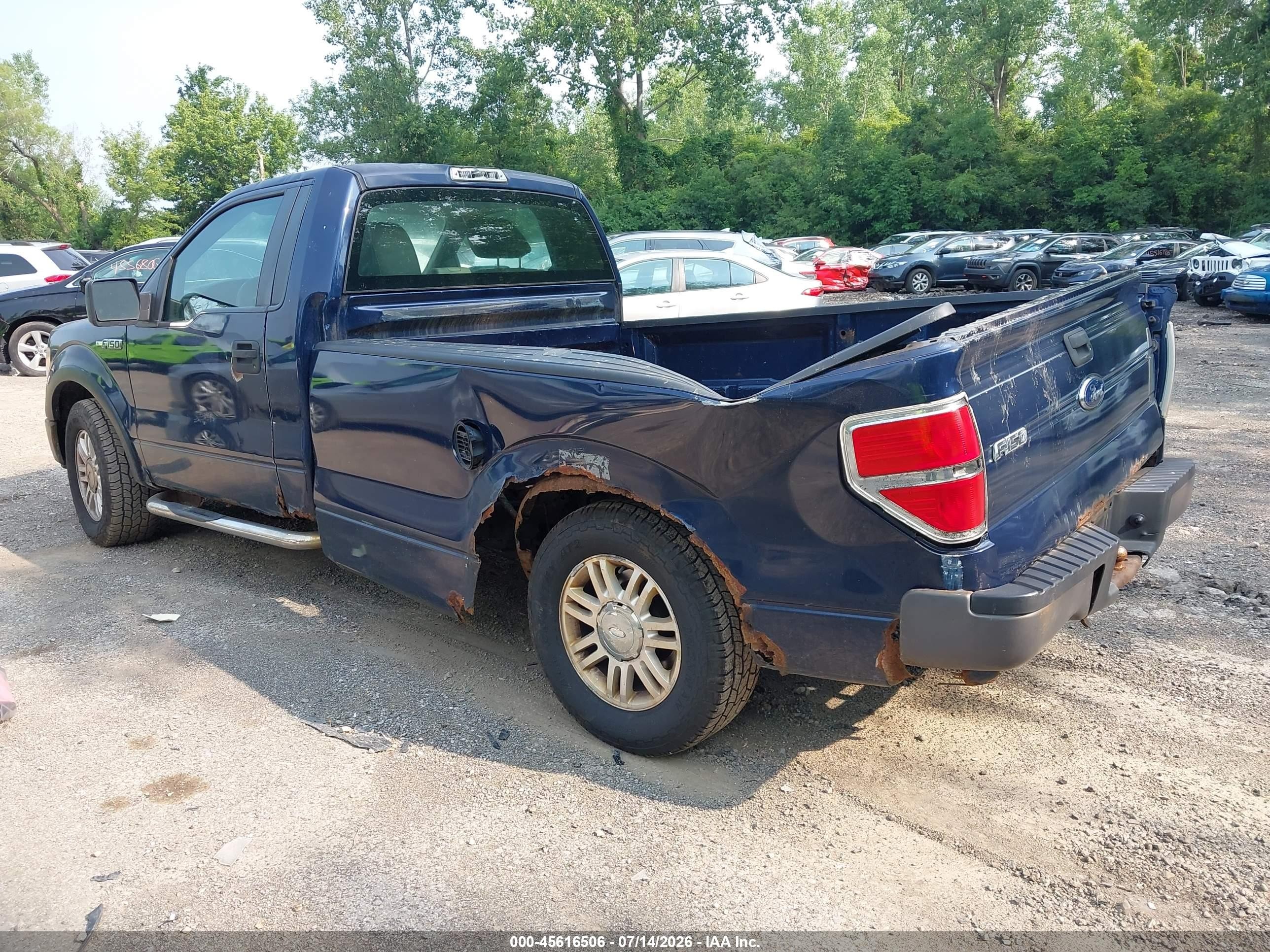 2009 Ford F-150 Xl/xl W/midbox Prep/xlt/xlt W/midbox Prep Blue vin: 1FTRF12879KA83720
