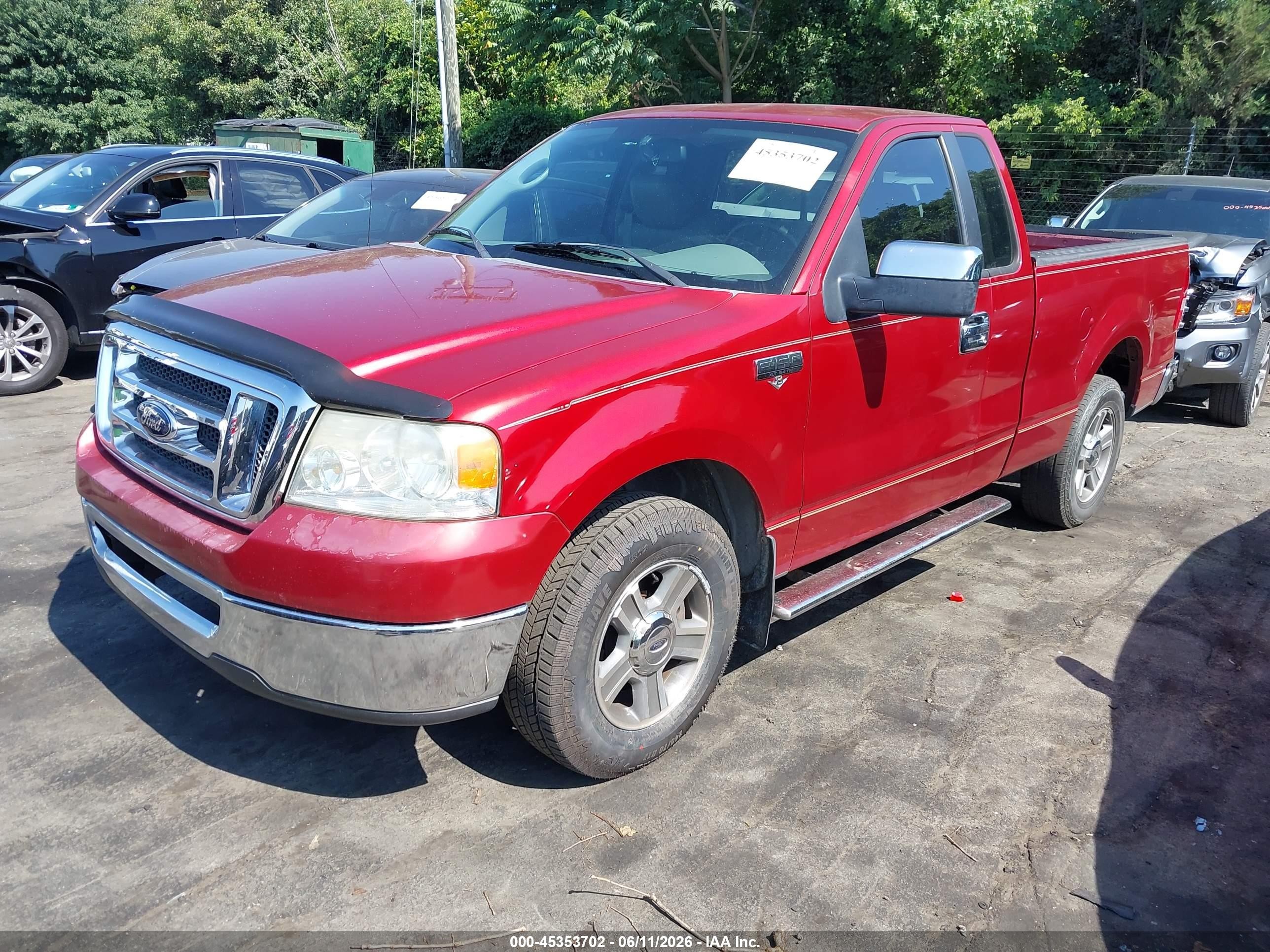 2008 Ford F-150 Fx2/stx/xl/xlt Red vin: 1FTRF12V68KC46507