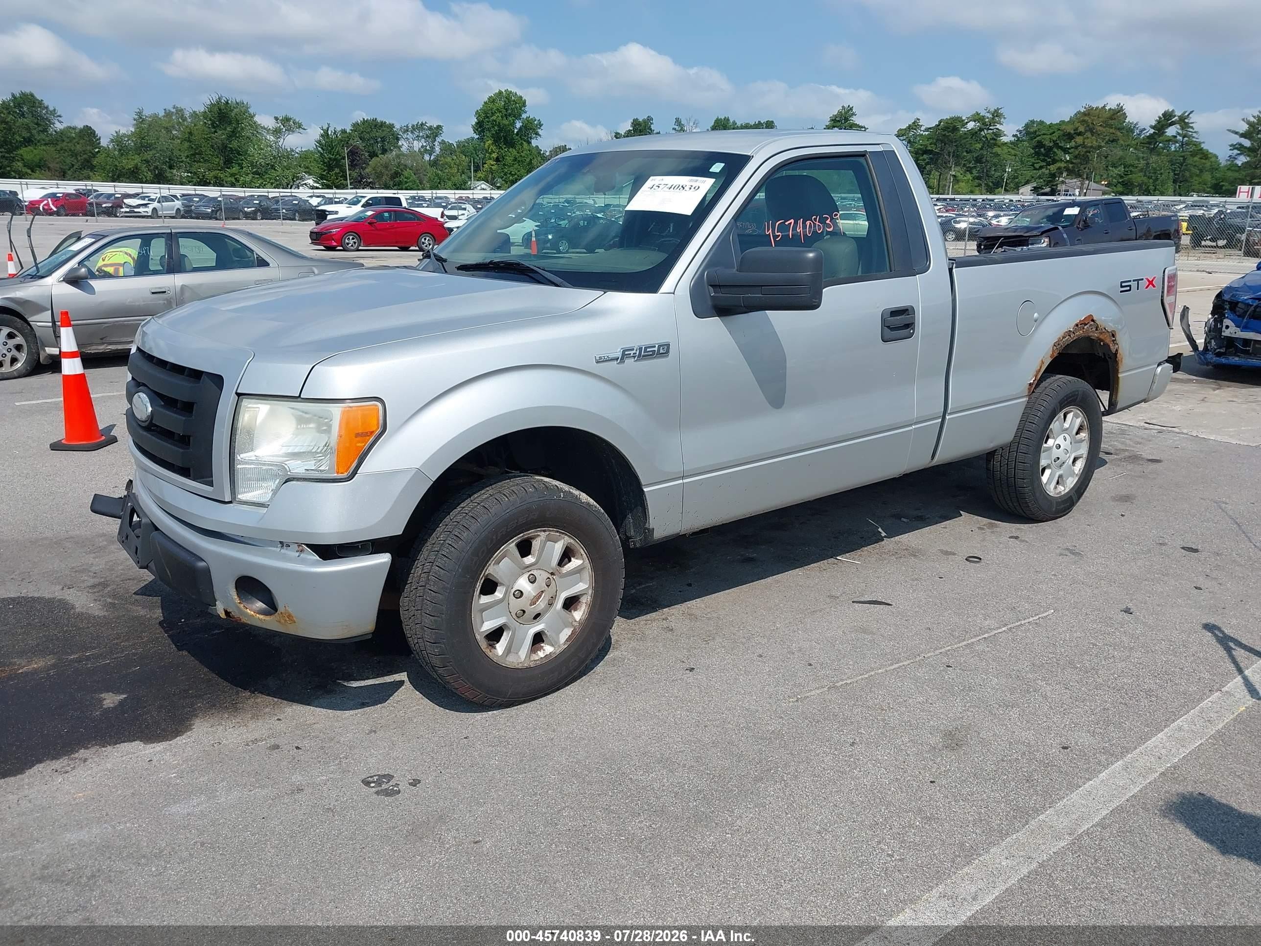 2009 Ford F-150 Stx/xl/xl W/midbox Prep/xlt/xlt W/midbox Prep Silver vin: 1FTRF12W09KC07163