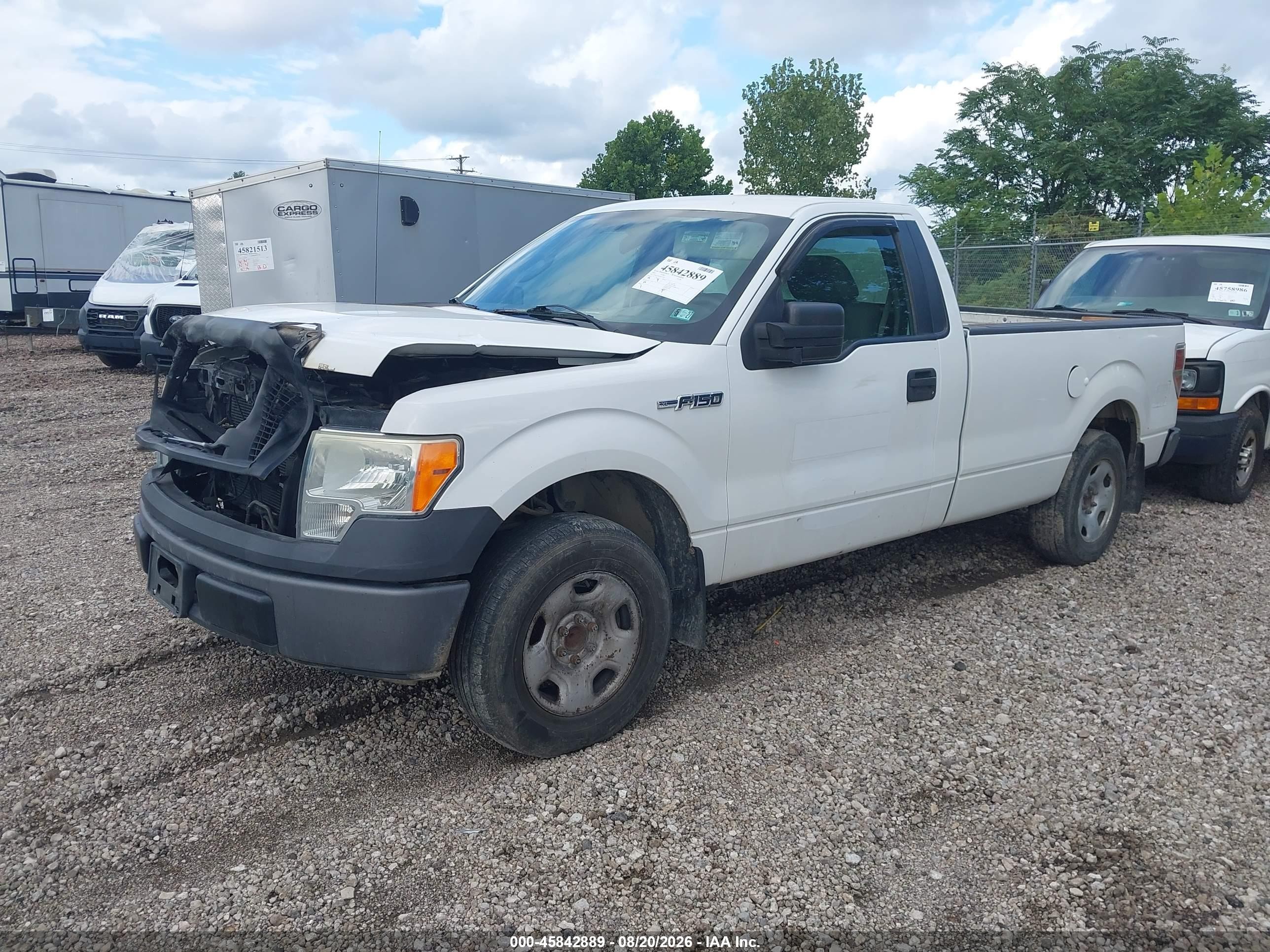 2009 Ford F-150 Stx/xl/xl W/midbox Prep/xlt/xlt W/midbox Prep White vin: 1FTRF12W29KB32093