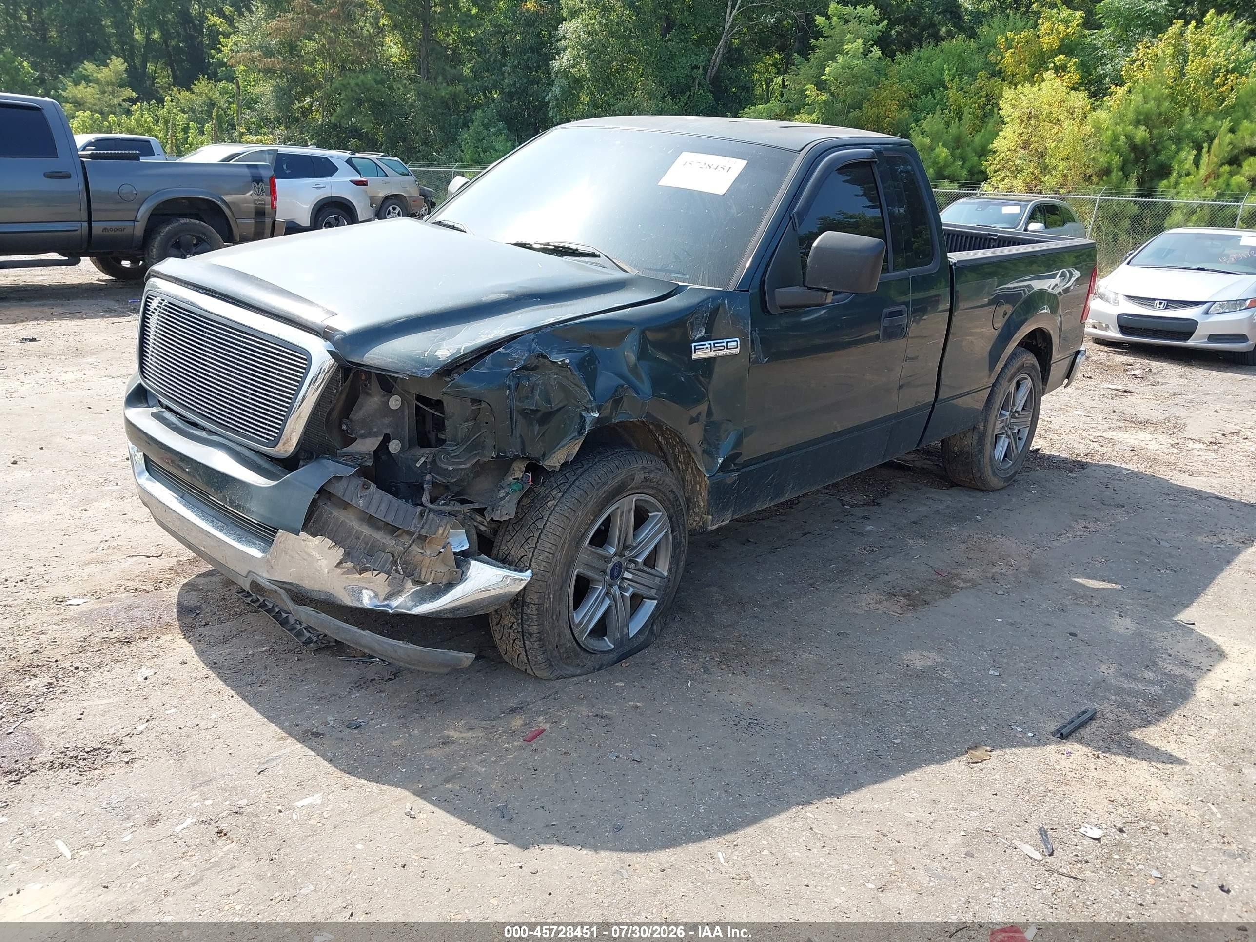 2004 Ford F-150 Stx/xl/xlt Зеленый vin: 1FTRF12W34NB71346
