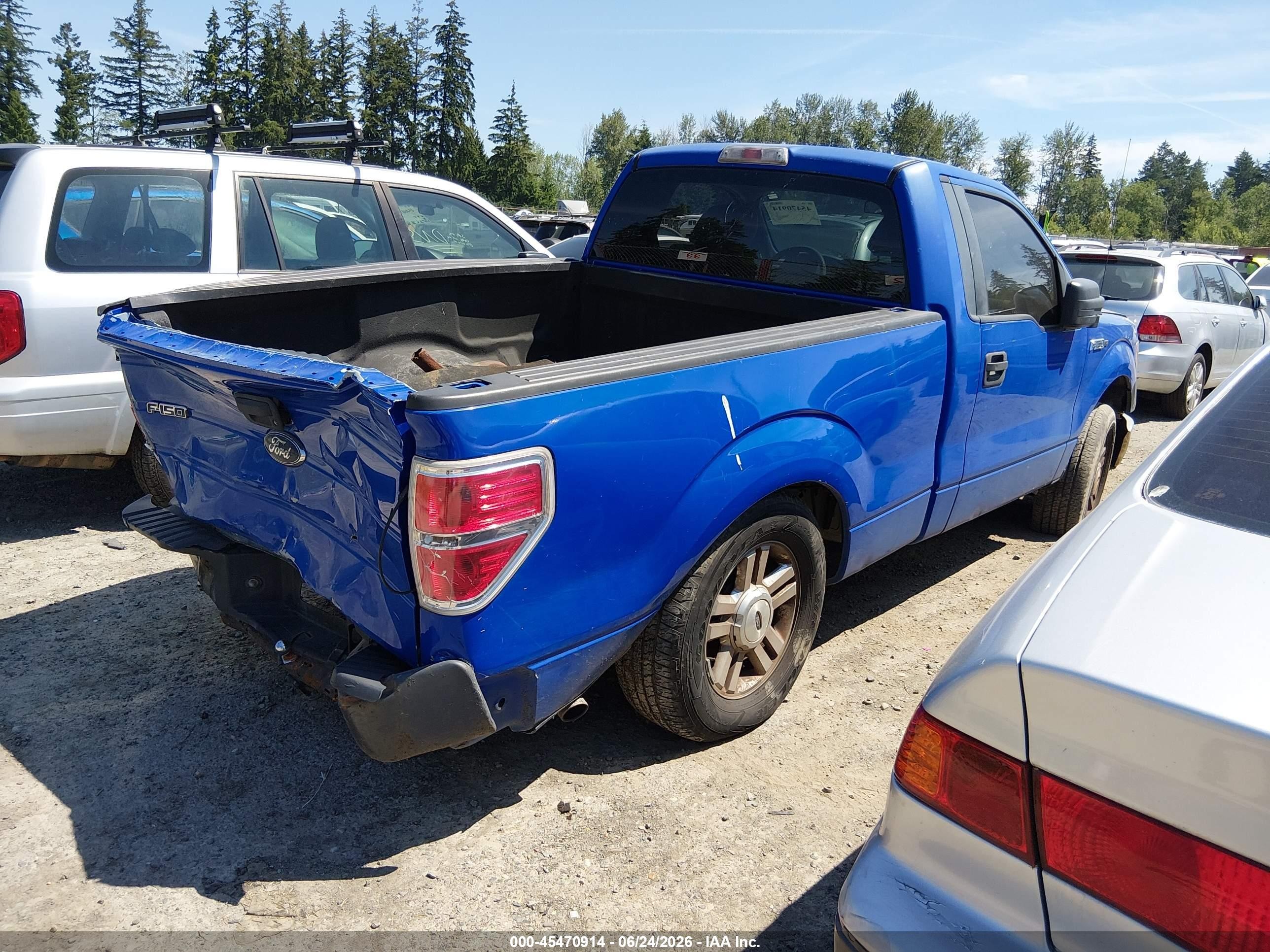 2009 Ford F-150 Stx/xl/xl W/midbox Prep/xlt/xlt W/midbox Prep Blue vin: 1FTRF12W39KB83022