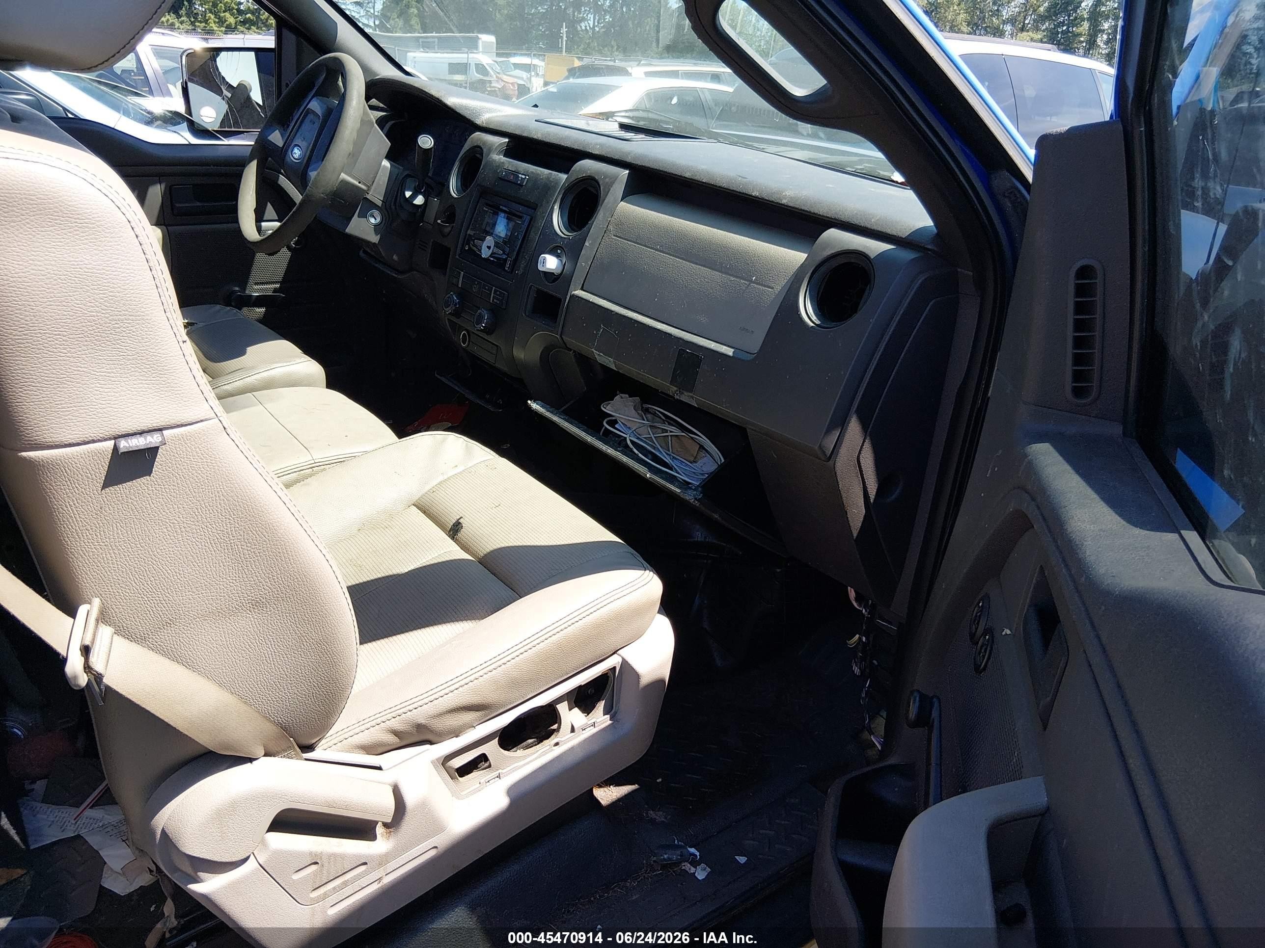 2009 Ford F-150 Stx/xl/xl W/midbox Prep/xlt/xlt W/midbox Prep Blue vin: 1FTRF12W39KB83022