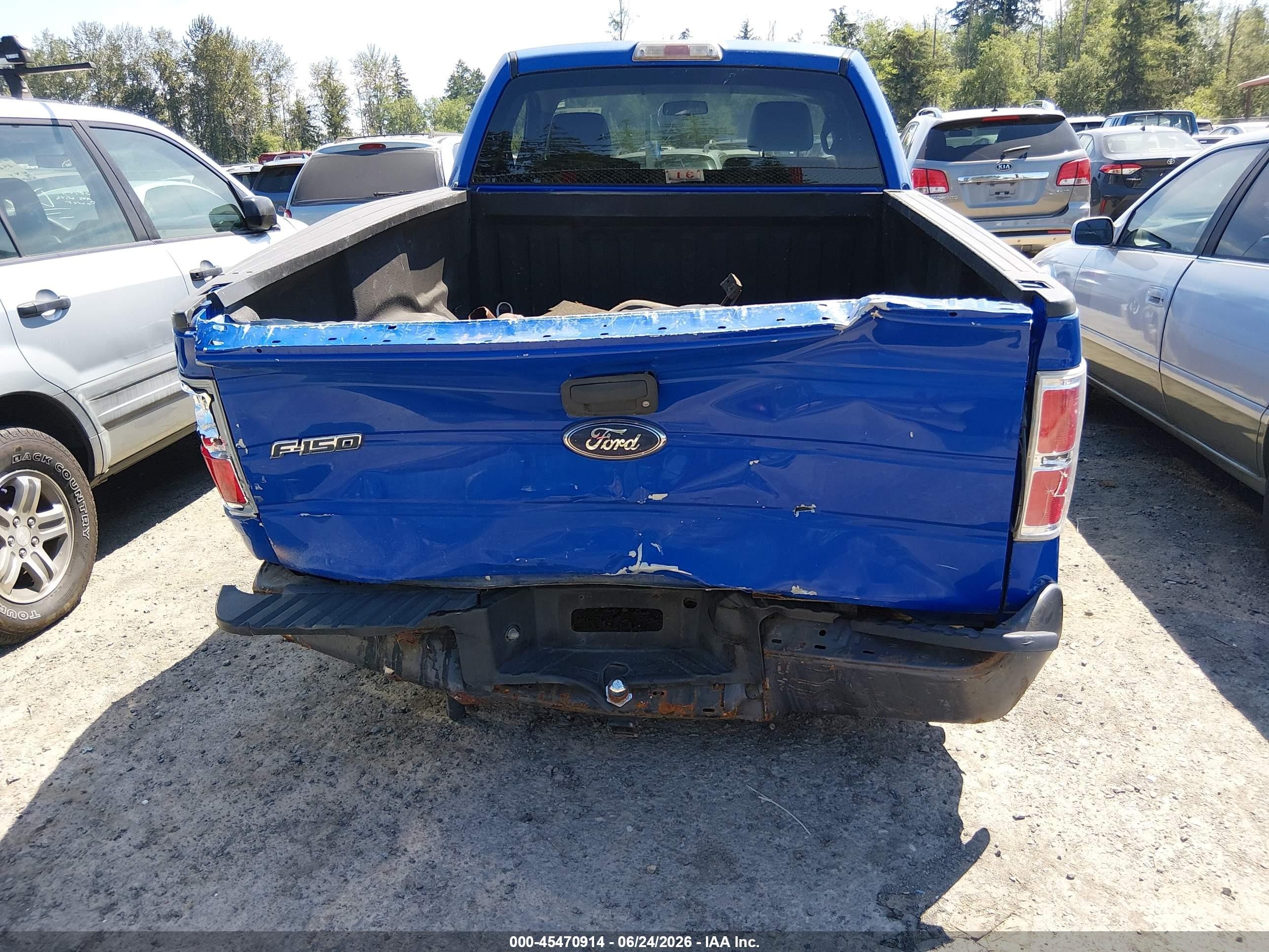 2009 Ford F-150 Stx/xl/xl W/midbox Prep/xlt/xlt W/midbox Prep Blue vin: 1FTRF12W39KB83022