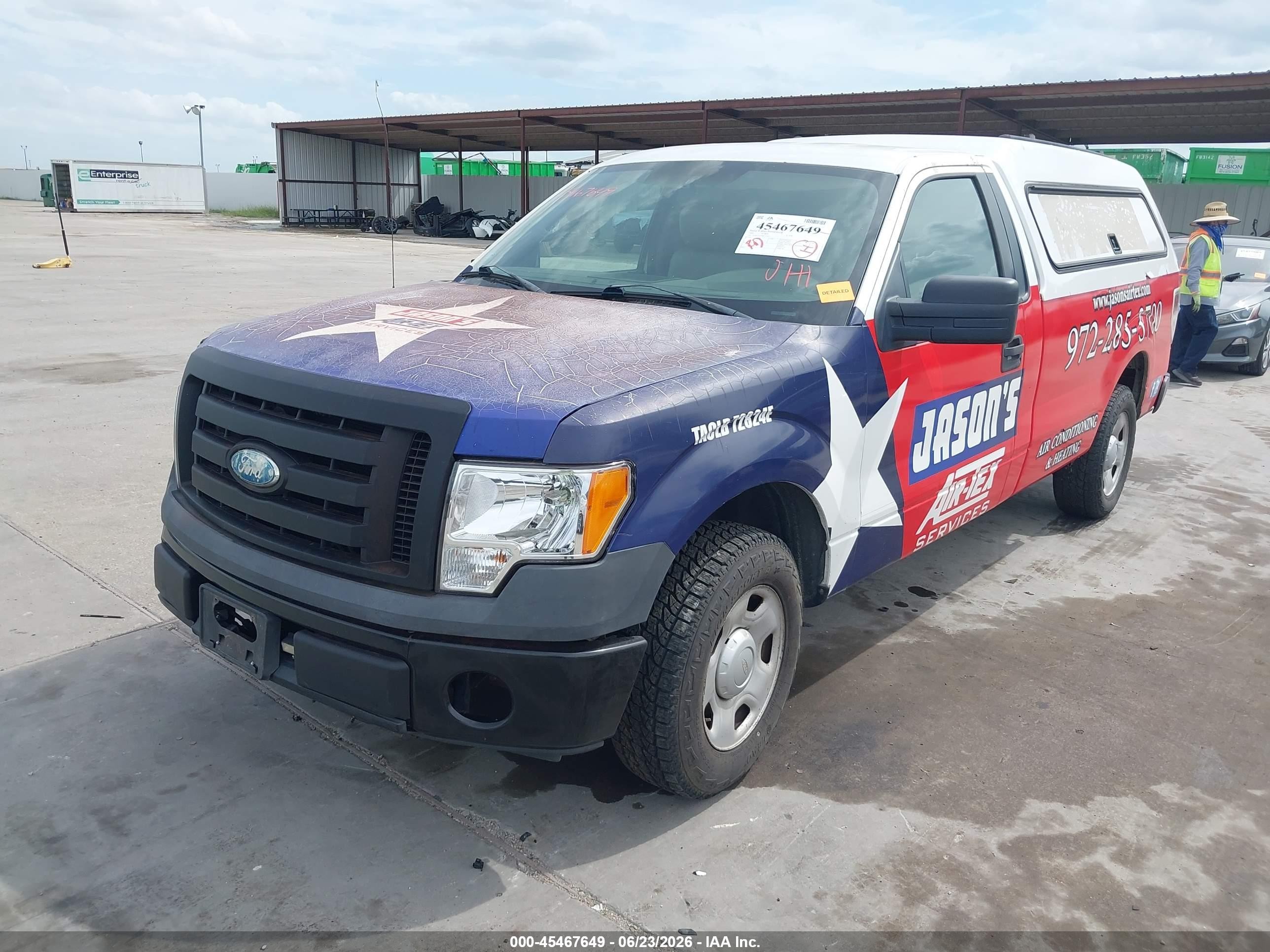 2009 Ford F-150 Stx/xl/xlt/xlt W/midbox Prep Синий vin: 1FTRF12W49KC52073