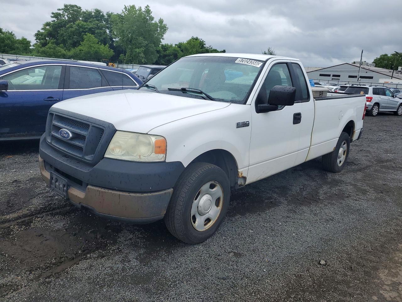 2005 Ford F150 White vin: 1FTRF12W55NB11103