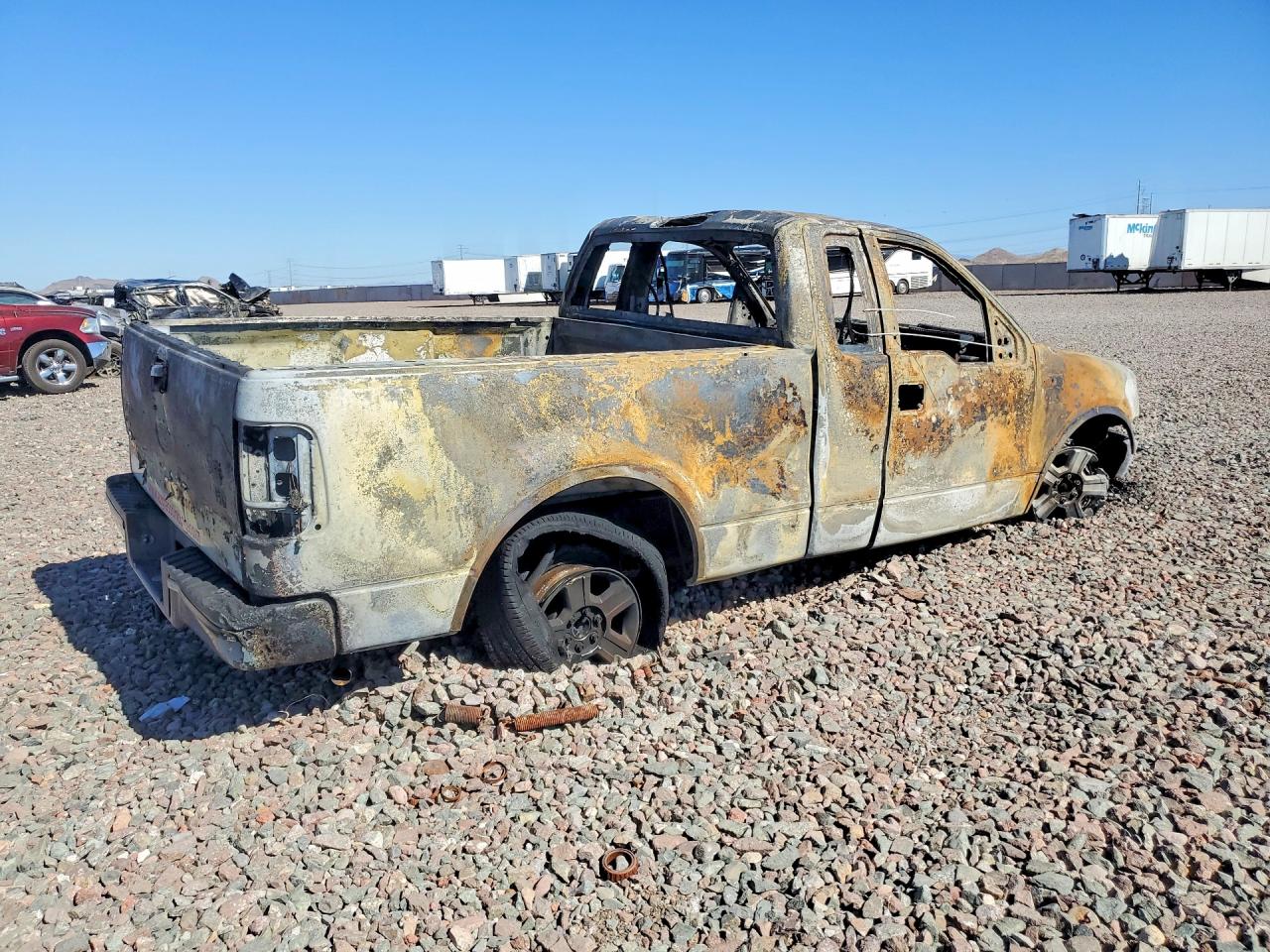 2007 Ford F150 Burn vin: 1FTRF12W57KC58252