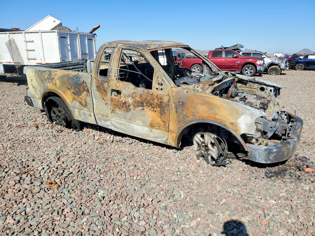 2007 Ford F150 Burn vin: 1FTRF12W57KC58252